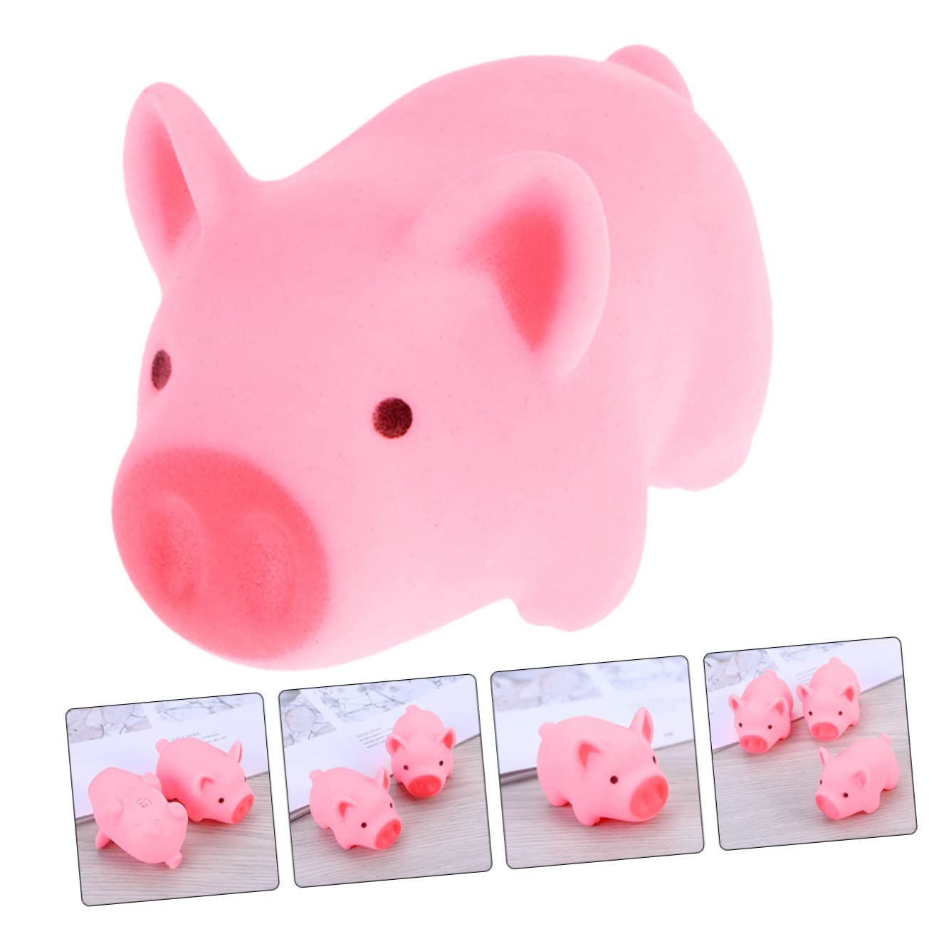 VICASKY 75 Pcs Cute Pig Shaped Bath Toys for Kids - Squeaky Plastic Bathtub Toys for Toddlers, Fun Sensory Play & Baby Bath Time Accessories