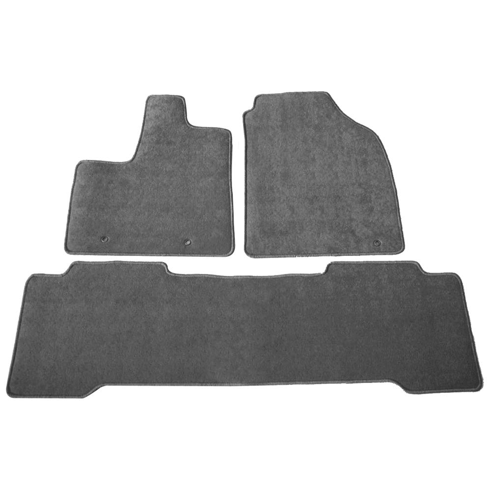 FREEMOTOR802® Custom Fit Nylon Car Floor Mats for 2001-2006 Acura MDX - Non-Slip Grey 3-Piece Set | Factory Precision Fit Interior Accessories | Perfect for All-Weather Protection & Easy Cleaning