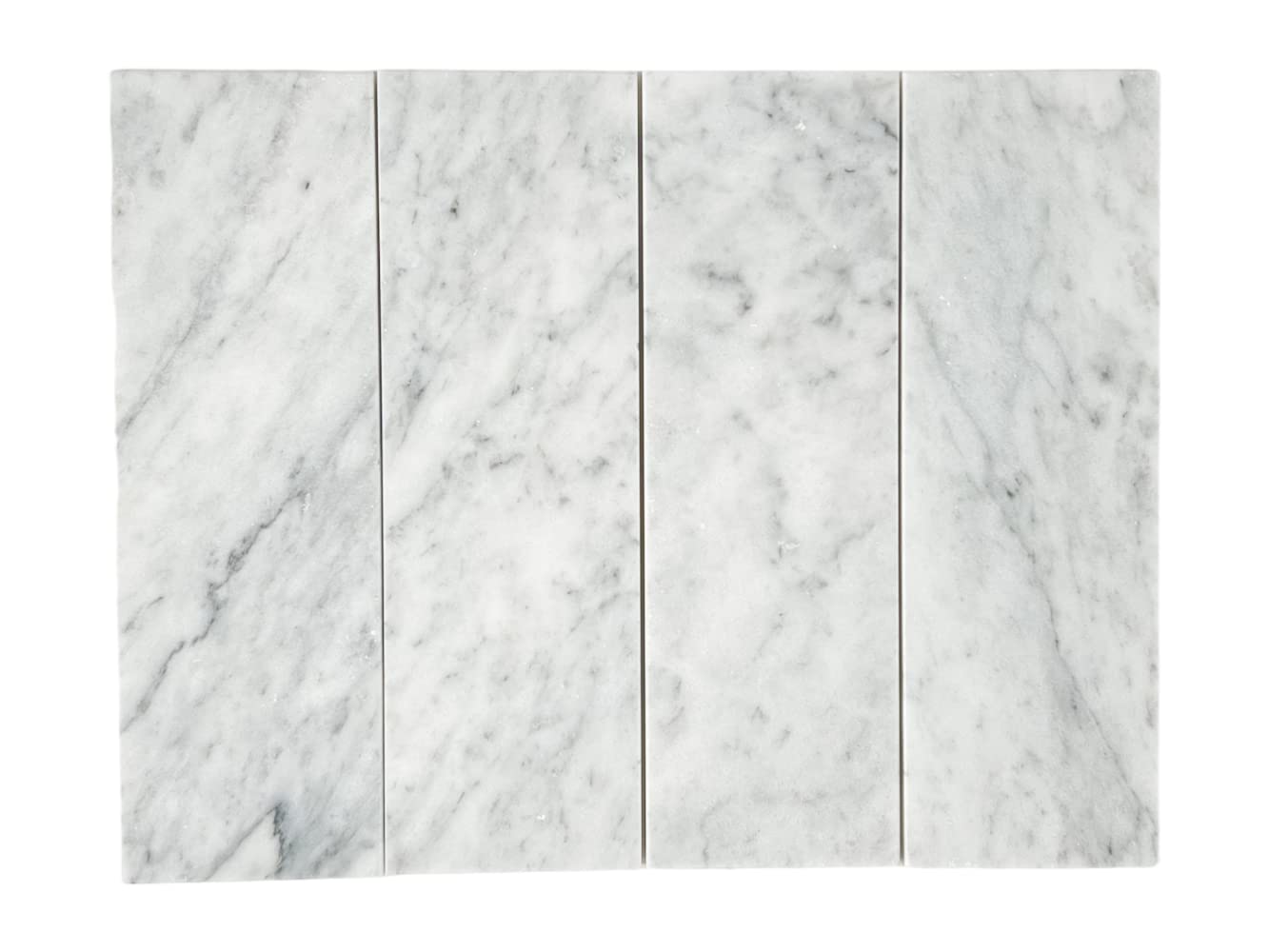 Premium Carrara Italian Bianco Carrara Marble 4x12 Subway Tile - Honed Finish for Kitchen Backsplash, Bathroom Walls & Shower - Floor & Wall Tile (Box of 30) - Elegant Home & Commercial Renovation Solution