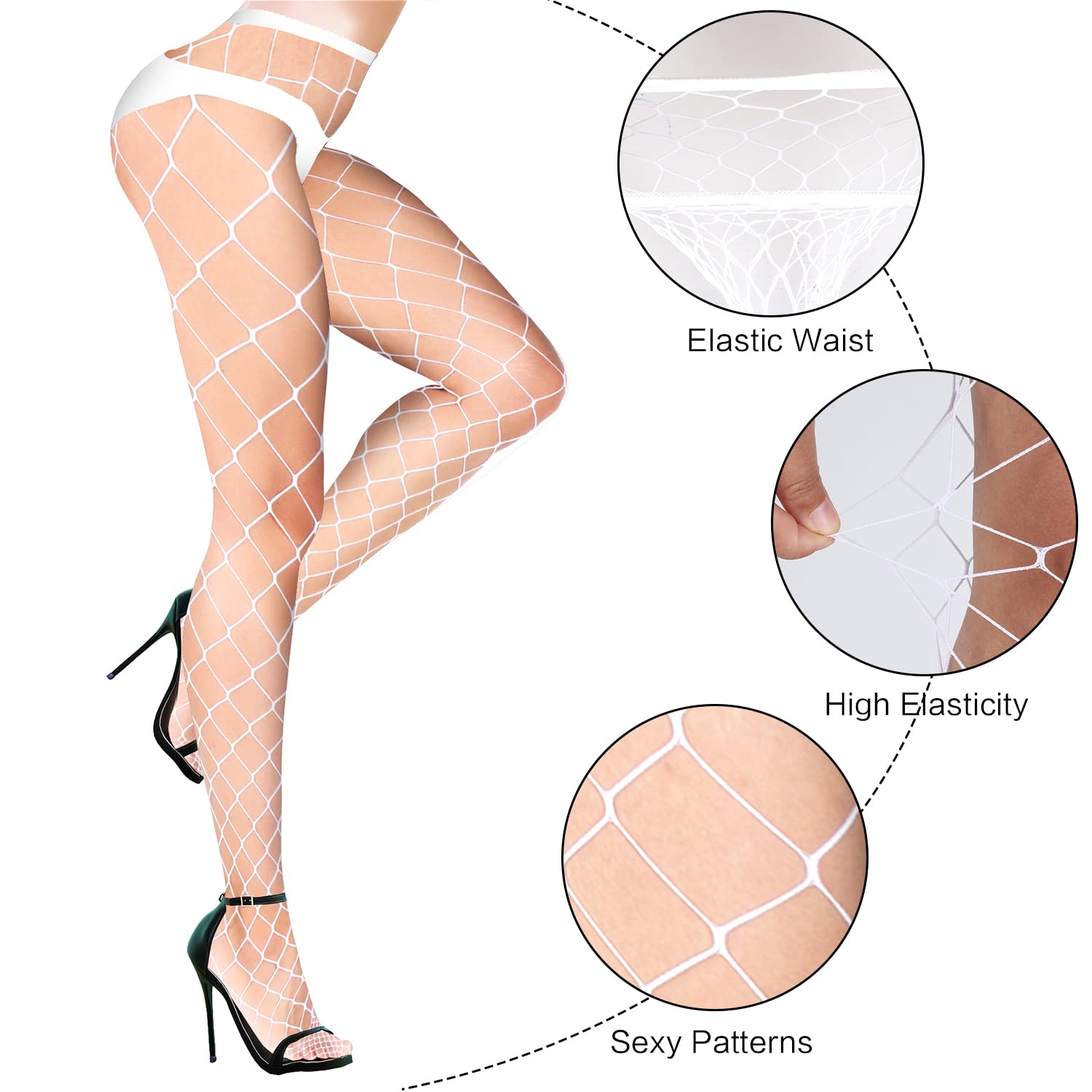 Sexy Silk Thigh High Stockings for Women - Lace Top Stay Up Nylon Hosiery, Sheer Stockings & Pantyhose Gifts for Valentine's Day, Bridal & Special Occasions
