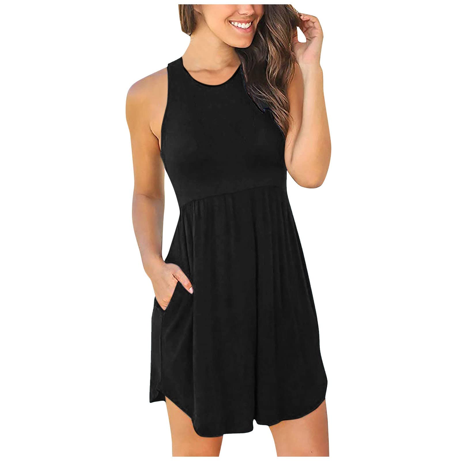 Checkered Baby Girls & Women's Summer Dress with Boat Neck & Skirt - Perfect for Midsummer Parties, Beach Outings & Casual Wear