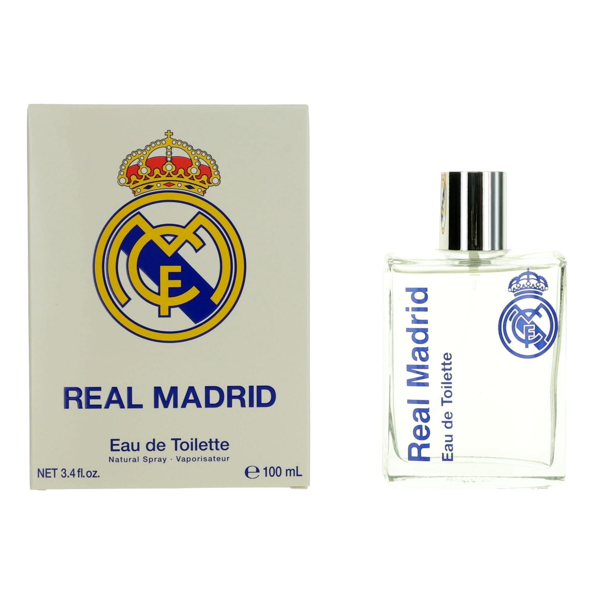 FC Real Madrid by Air Val International - 3.4 oz EDT Cologne Spray for Men | Fresh & Masculine Fragrance | Perfect for Daily Wear, Sports & Special Occasions