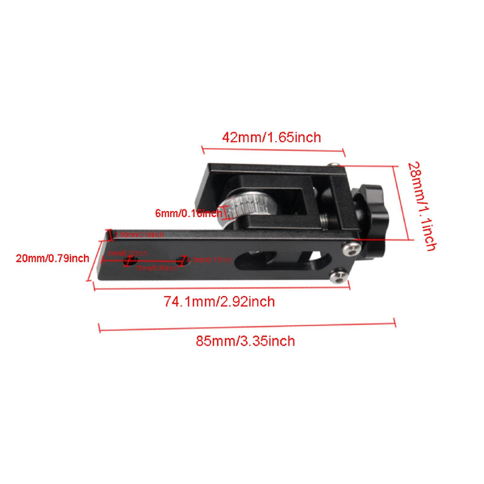 3D Printer X-Axis Belt Tensioner - Aluminum Profile Synchronous Belt Straightener & Upgraded Stretch Kit for 2020 Printers | Perfect for DIY 3D Printer Maintenance & Precision Calibration