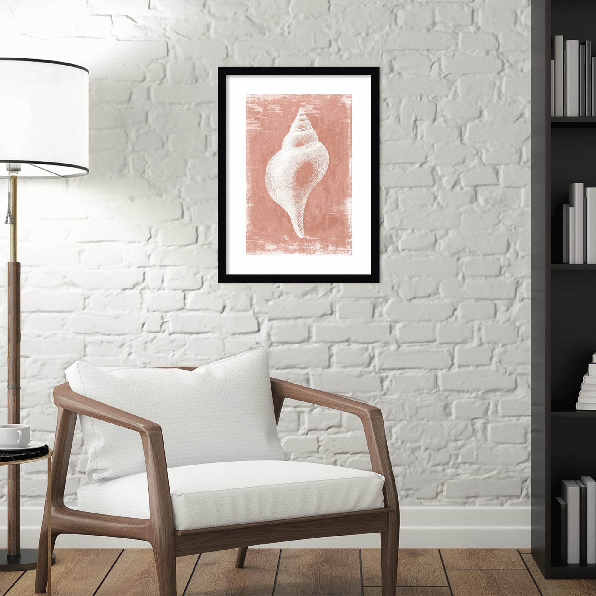 Amanti Art Framed Wall Print - 21x16 Enigma Inside I (Shell) by Aimee Wilson | Beach Themed Wall Art, Coastal Home Decor | Perfect for Living Room, Bedroom, Bathroom, Kitchen & Office | Nautical Decor & Seaside Inspired Interior Design