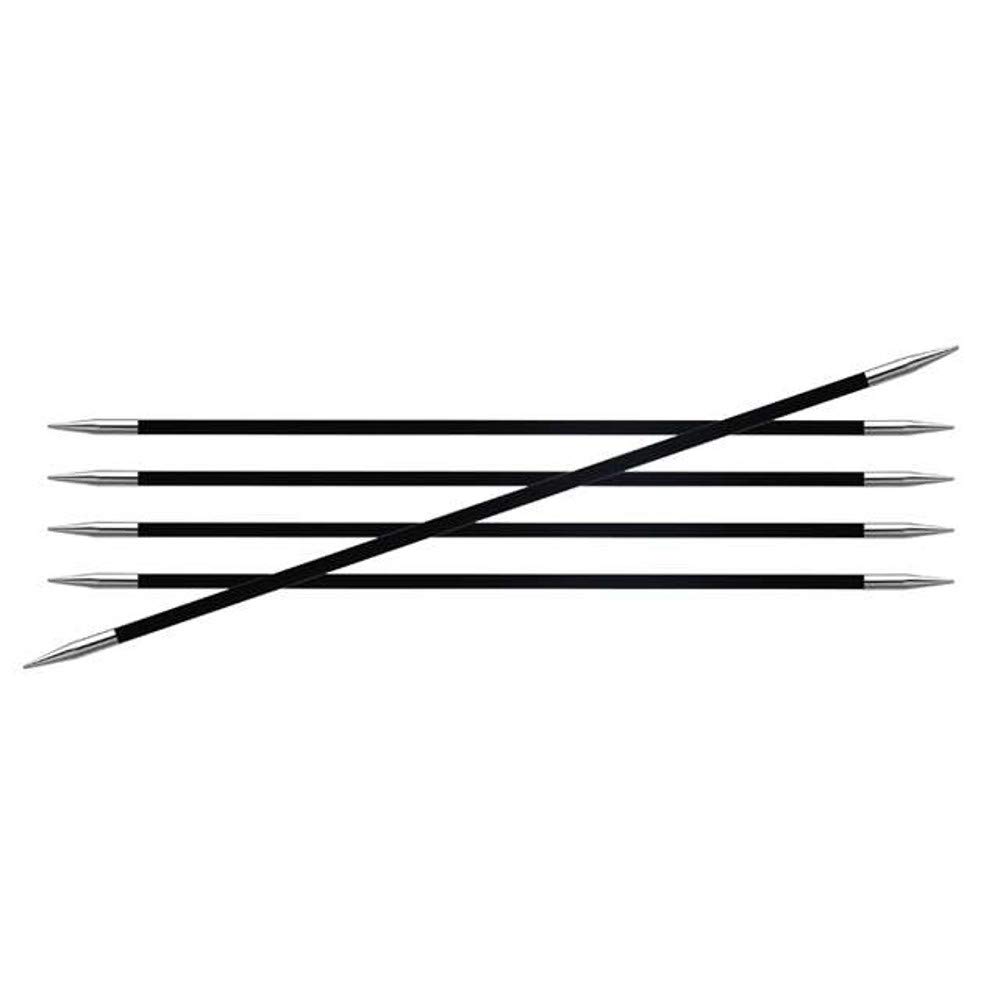 Knitter's Pride Karbonz Double Pointed Knitting Needles - Size 0 US (6 inch) - Premium Carbon Fiber & Stainless Steel Tips - Perfect for Socks, Mittens & Small Circular Knitting Projects