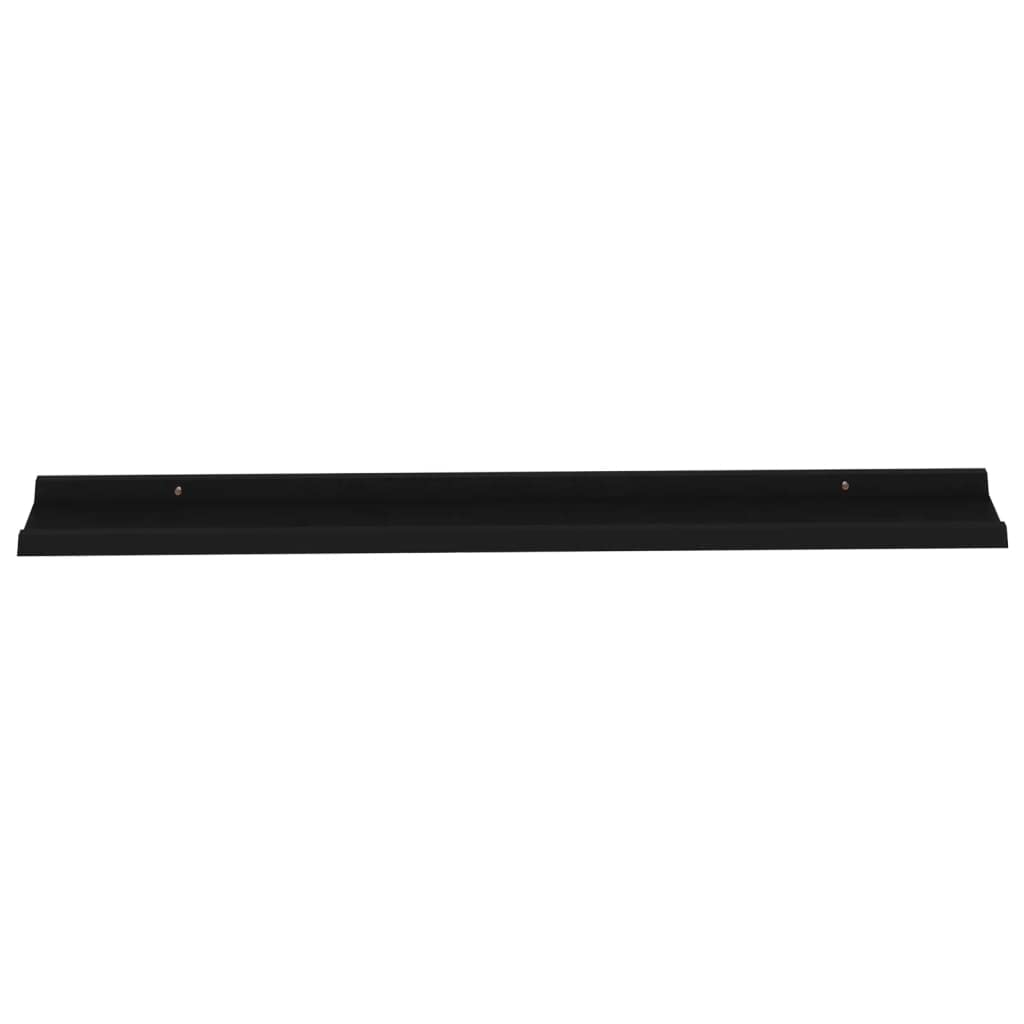 2-Pack Black Floating Wall Shelves (45.3