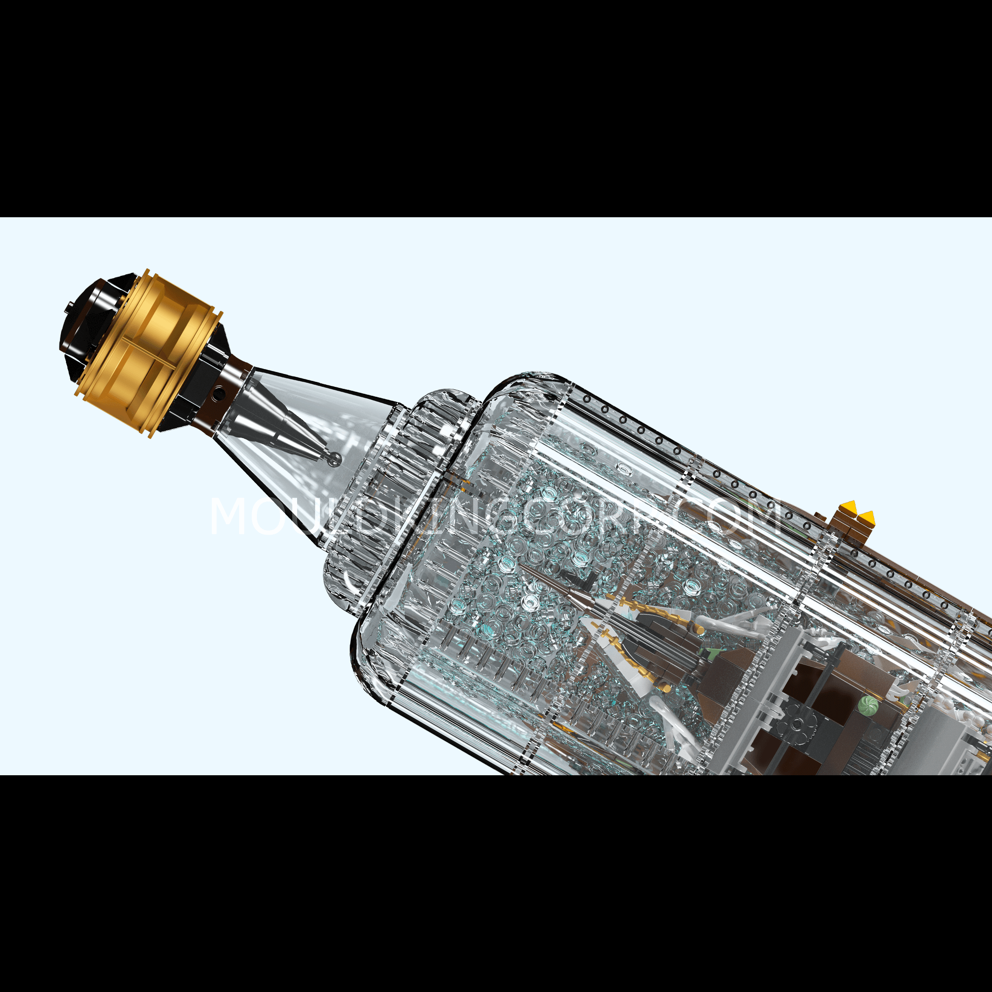 Mould King 10067 Flying Dutchman Ship in a Bottle Building Set - 2,499 Piece Pirate Ship Model Kit for Adults & Teens | Perfect for Home Decor, Collectors & DIY Enthusiasts
