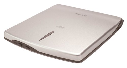 TEAC 24X Slimline External CD-ROM Drive with PCMCIA Interface - Portable Optical Drive for Laptops & Notebooks - Perfect for Data Backup, Music Playback & Software Installation