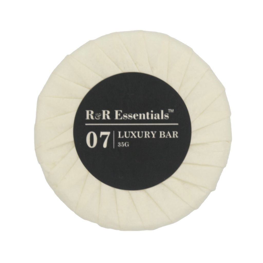 R&R Essentials Round Soap 1.2oz - Paper Wrapped Natural Handmade Soap for Bath, Shower & Gift Giving