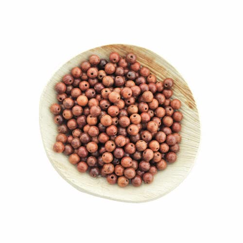 6mm Round Wooden Beads - Sienna Brown - 200pcs Natural Wood Beads for Jewelry Making, DIY Crafts, Bracelets & Necklaces - Perfect for Beaders and Crafters