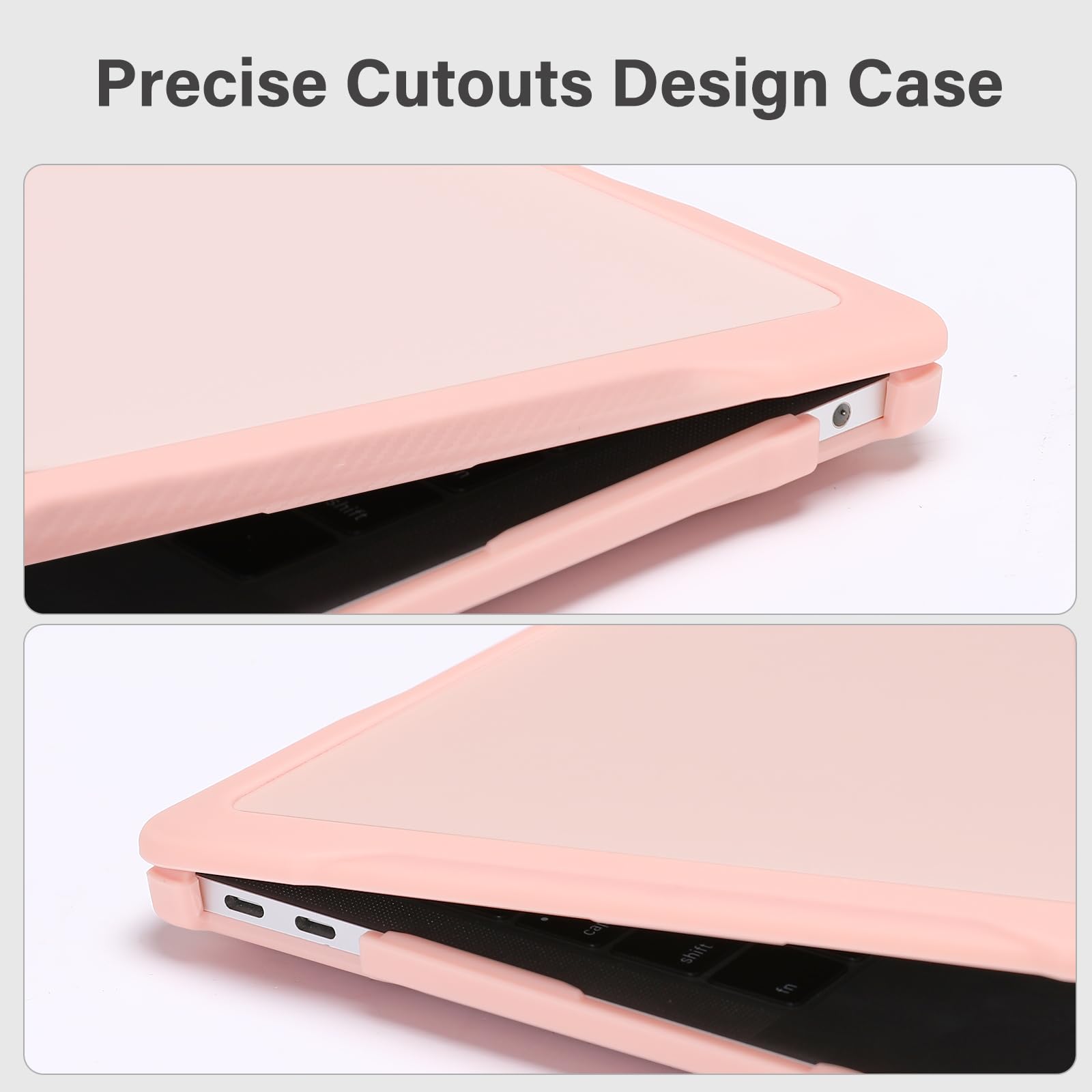 MOSISO MacBook Air 13 Inch Case 2020-2022 (A2337 M1/A2179/A1932) - Soft TPU Bumper & Hard Shell Cover with Anti-Fingerprint Coating | Includes Keyboard Protector | Perfect for Work, Travel & School (Pink)