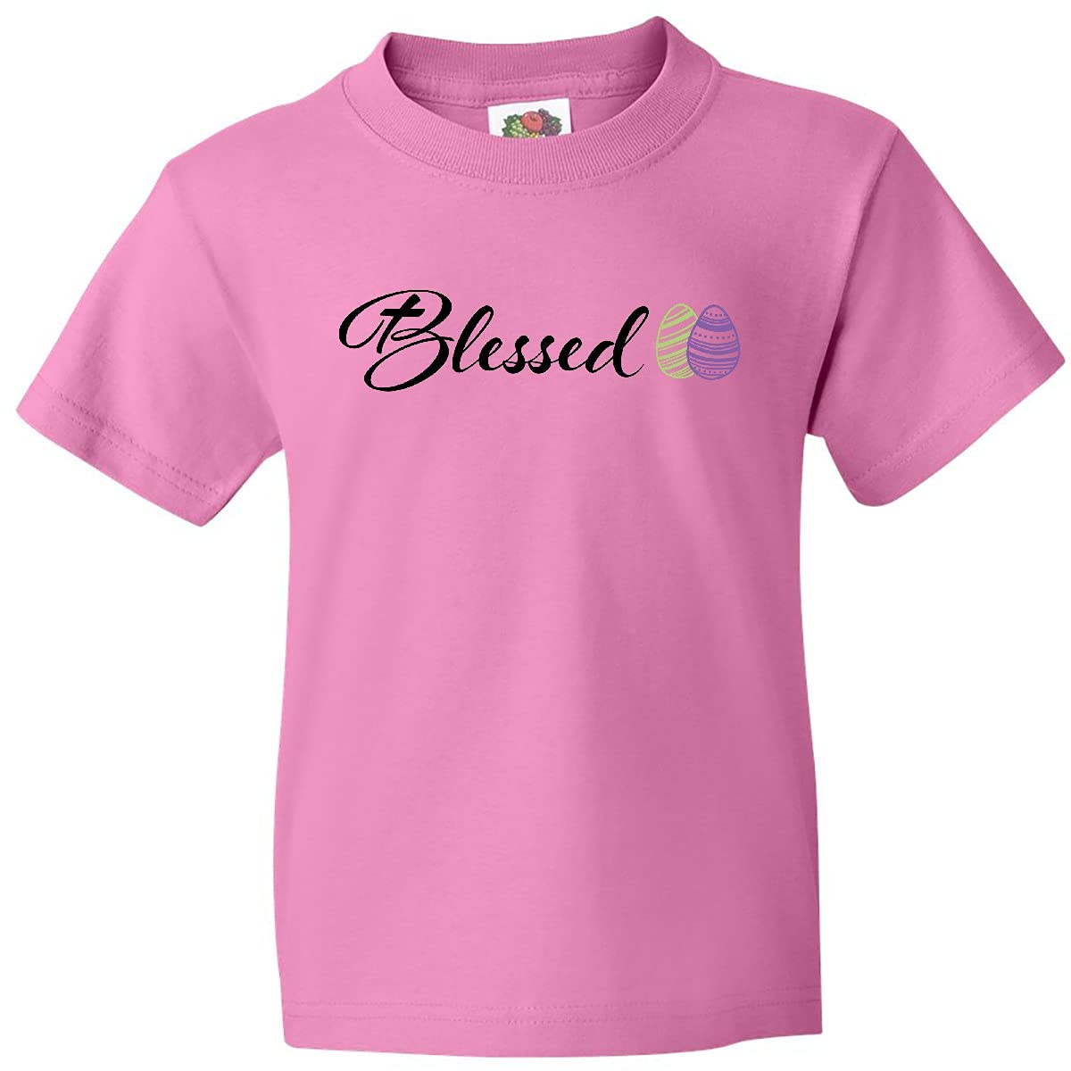 Easter Blessed T-Shirt with Green & Purple Eggs for Youth