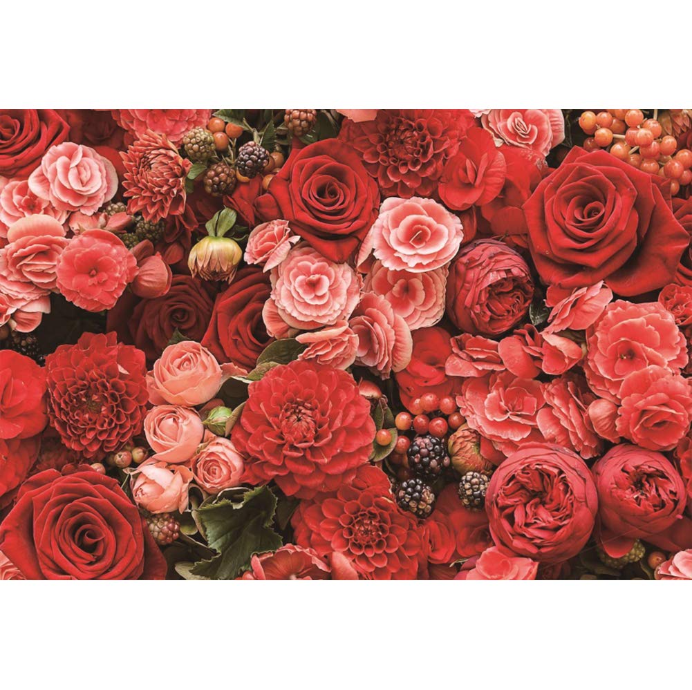 8x6ft Rose Flower Photography Backdrop - Elegant Wedding, Birthday Party, Bridal & Baby Shower Background - Perfect for Garden Themed Events, Kids & Adult Photo Shoots, Studio Props - Ideal for Social Media Content and Home Decor