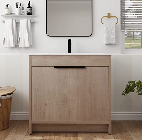 Light Oak + White,36 Inch-2