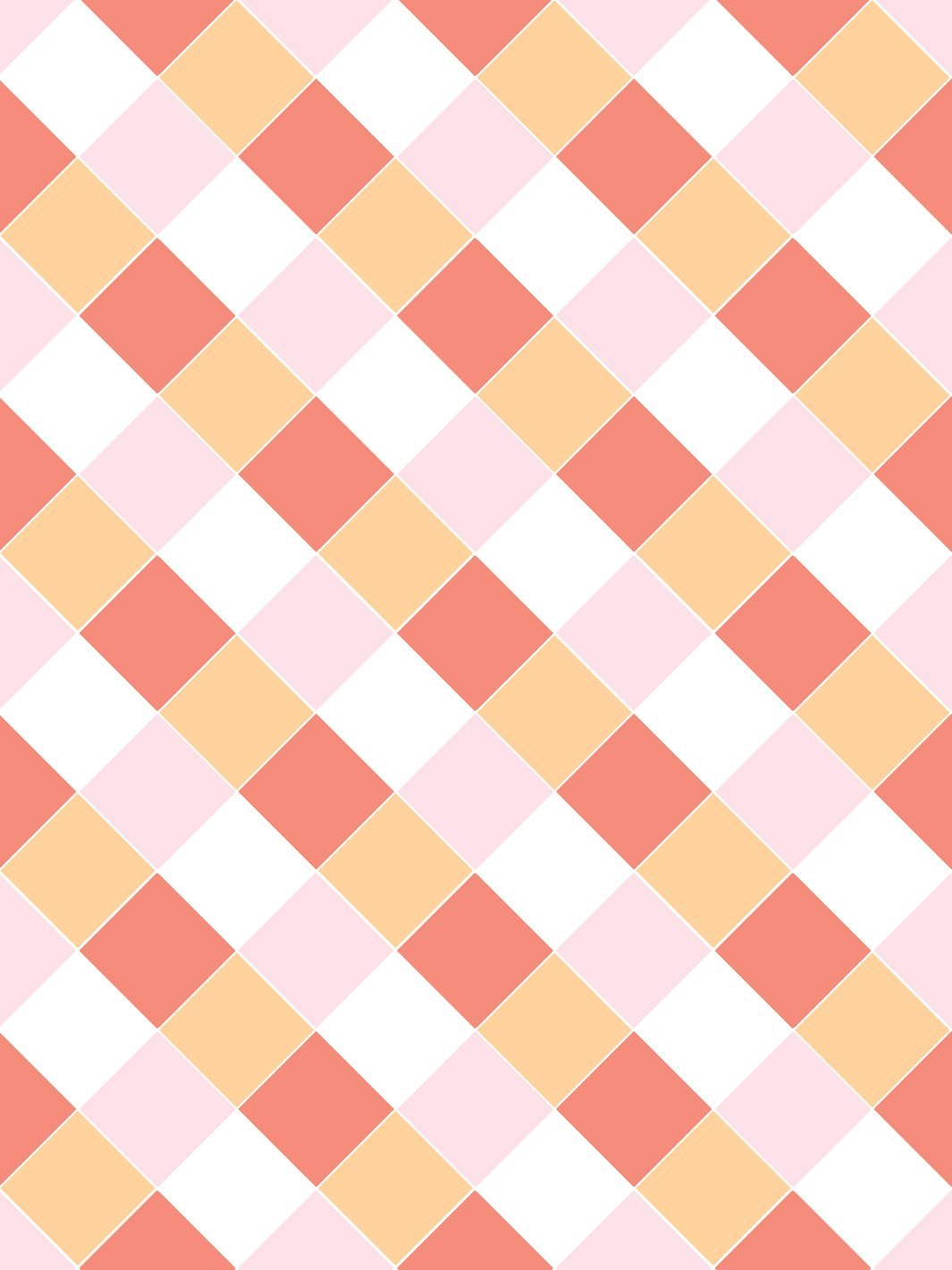 Fisher Price™ Peach Diamonds Wallpaper - Elegant Self-Adhesive Peel and Stick Wallpaper for Nursery, Kids Room & Home Decor - Easy to Install & Remove