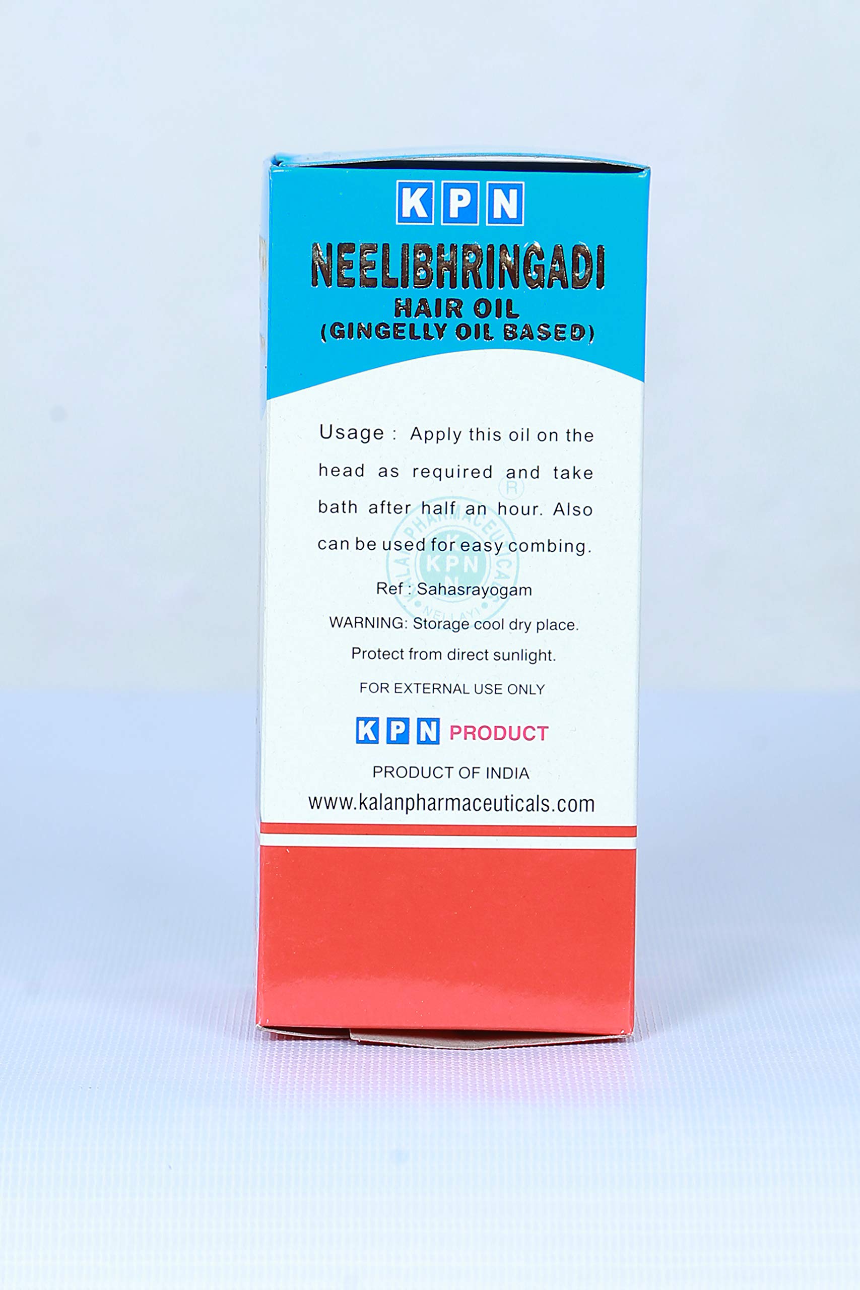 KPN Neelibhringadi Ayurvedic Hair Oil - 100% Natural Gingelly (Sesame) Oil Based for Hair Growth & Scalp Care - 450ml | Perfect for Daily Hair Nourishment, Dandruff Treatment & Split Ends Repair