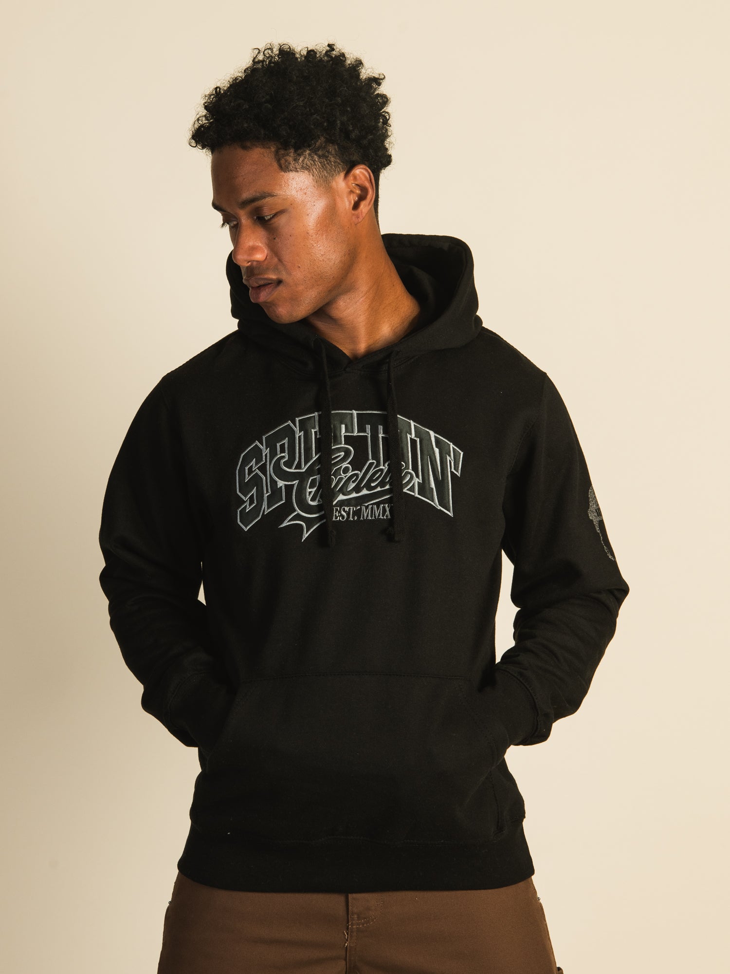 Barstool Sports Spittin' Chiclets Pullover Hoodie - Men's Casual Sweatshirt for Sports Fans & Streetwear | Perfect for Gameday, Lounging & Outdoor Activities