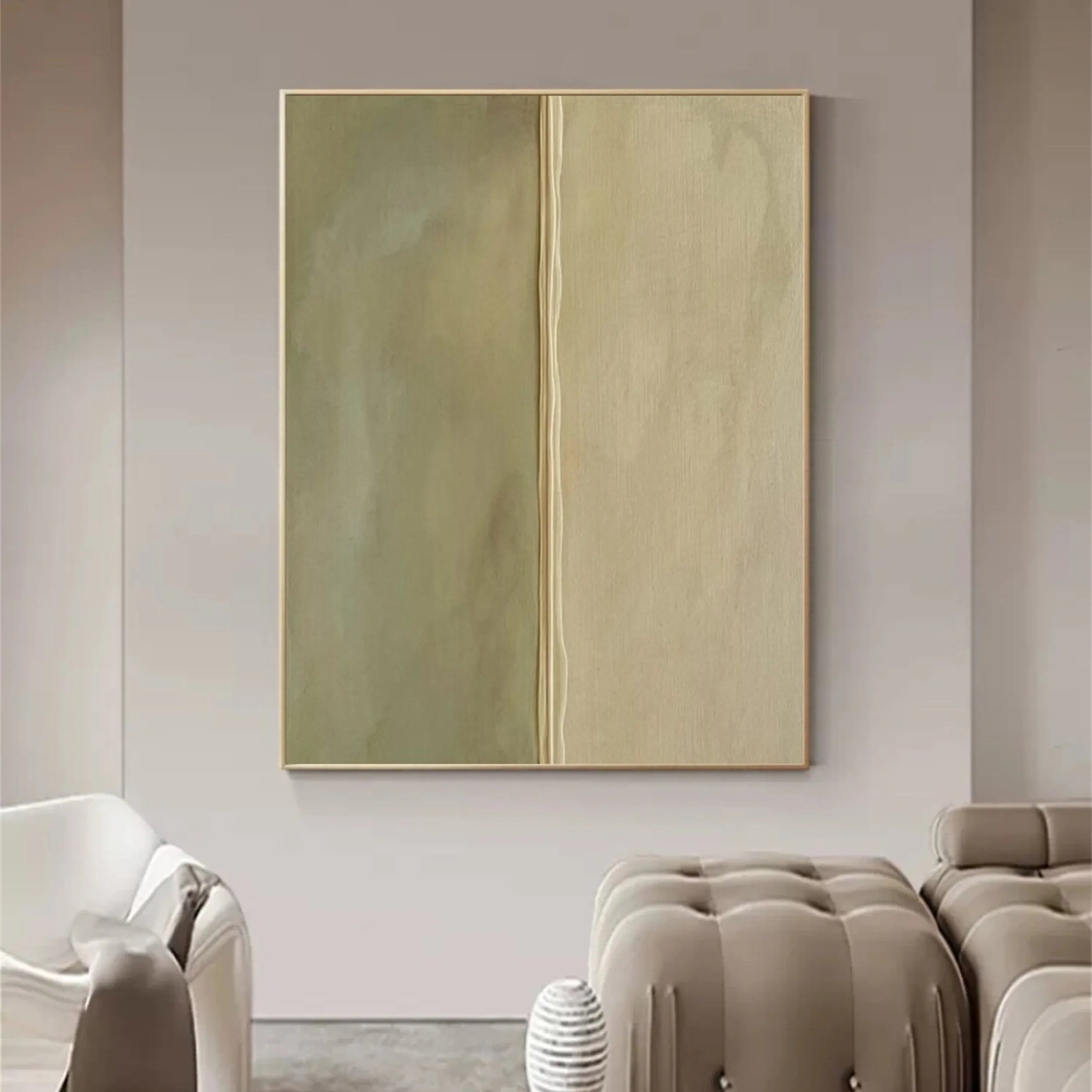 Blue & Green Abstract Wall Art Canvas Print #BG031 - Modern Home Decor for Living Room, Bedroom & Office