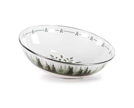 Forest Glen 5 Quart Enamelware Serving Bowl - Durable & Stylish Mixing Bowl for Salads, Pasta, Fruit - Perfect for Kitchen, Dining & Outdoor Picnics
