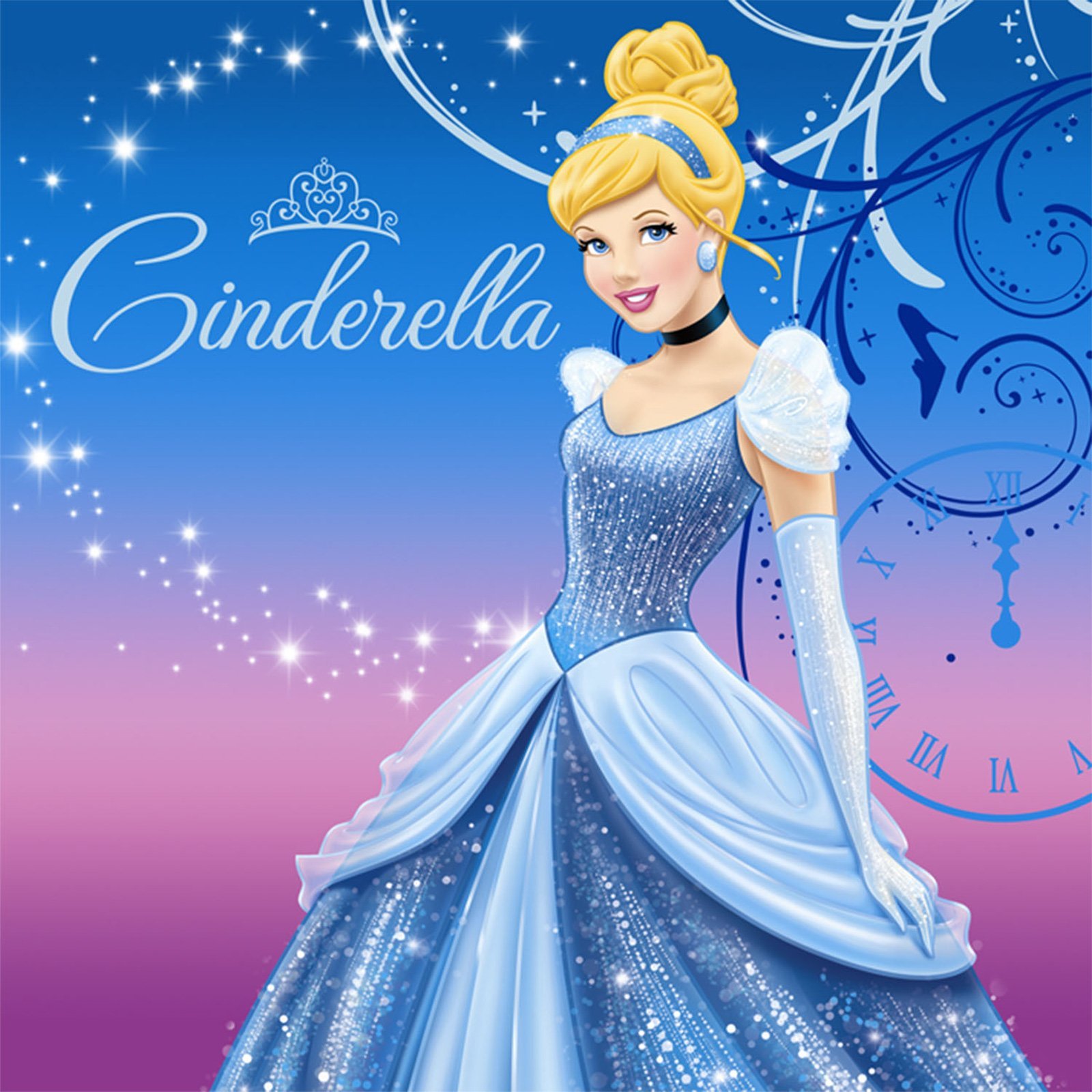 Hallmark Disney Cinderella Sparkle Lunch Napkins - 16 Count, Elegant Party Napkins for Birthday, Wedding, Baby Shower & Special Occasions