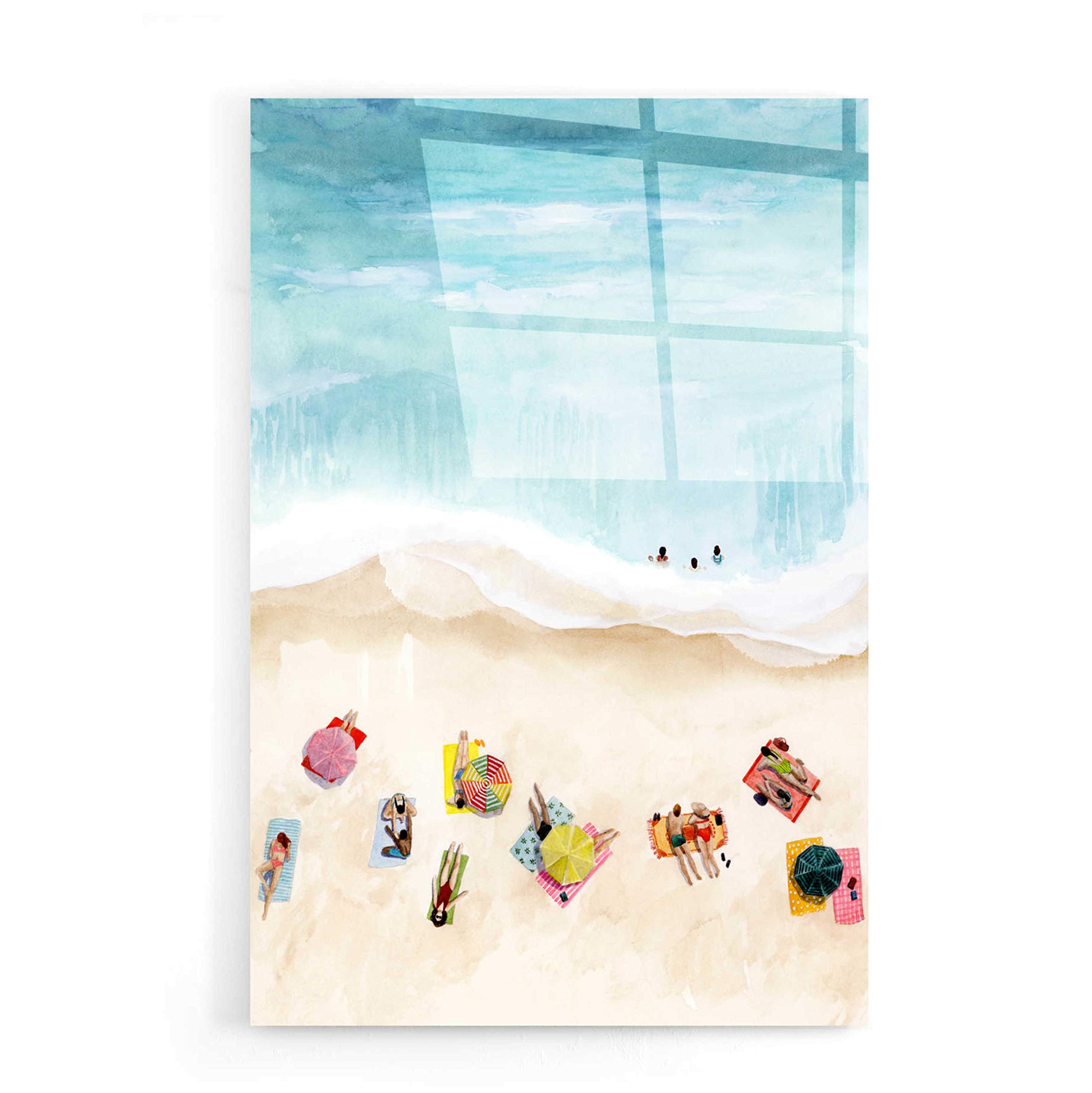 Grace Popp 'Beach Week II' Acrylic Wall Art - 16x24 Inch Vibrant Coastal Painting - Perfect for Beach House, Living Room, or Office Decor