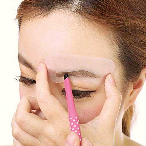AlexVyan 21-Piece Reusable Eyebrow Stencil Kit - Eyebrow Grooming & Shaping Templates for Perfect Makeup | Ideal for DIY Beauty, Salon Use & Eyebrow Shaping at Home