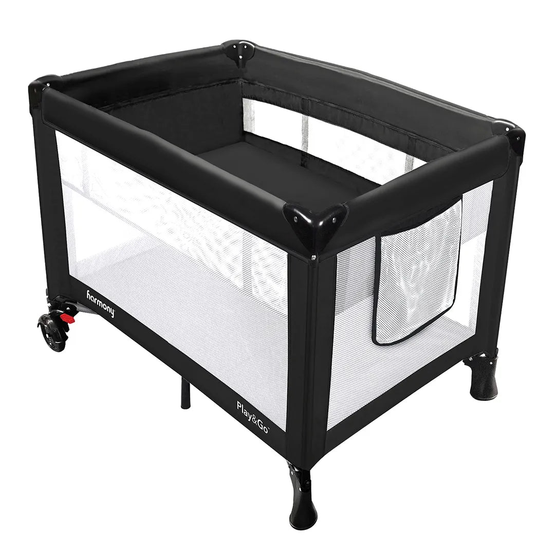 Play & Go Elite Portable Play Yard for Babies & Toddlers - Black - Indoor & Outdoor Safe Playpen for Home, Travel, and Park Adventures