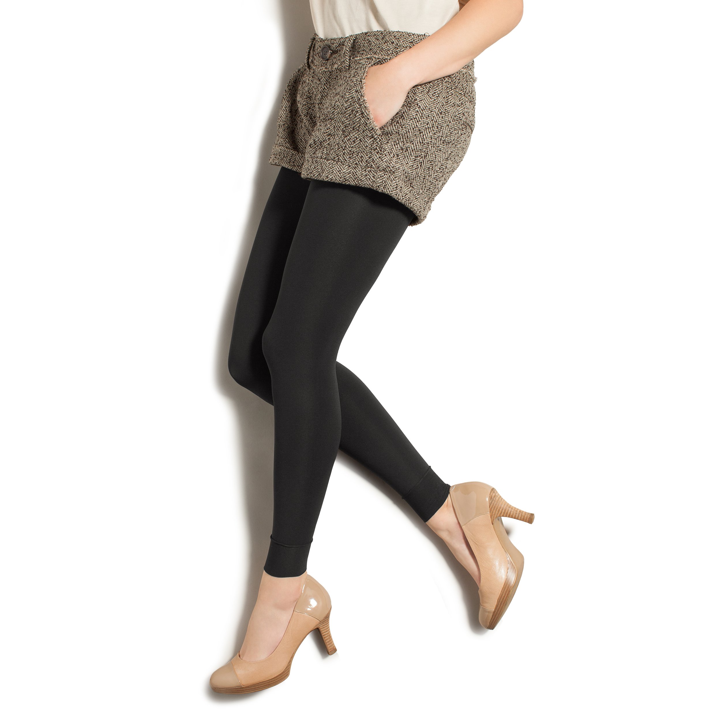 Women's Footless Compression Tights 10-15mmHg - Support Stockings for Varicose Veins & Circulation - Perfect for Yoga, Running & Everyday Comfort