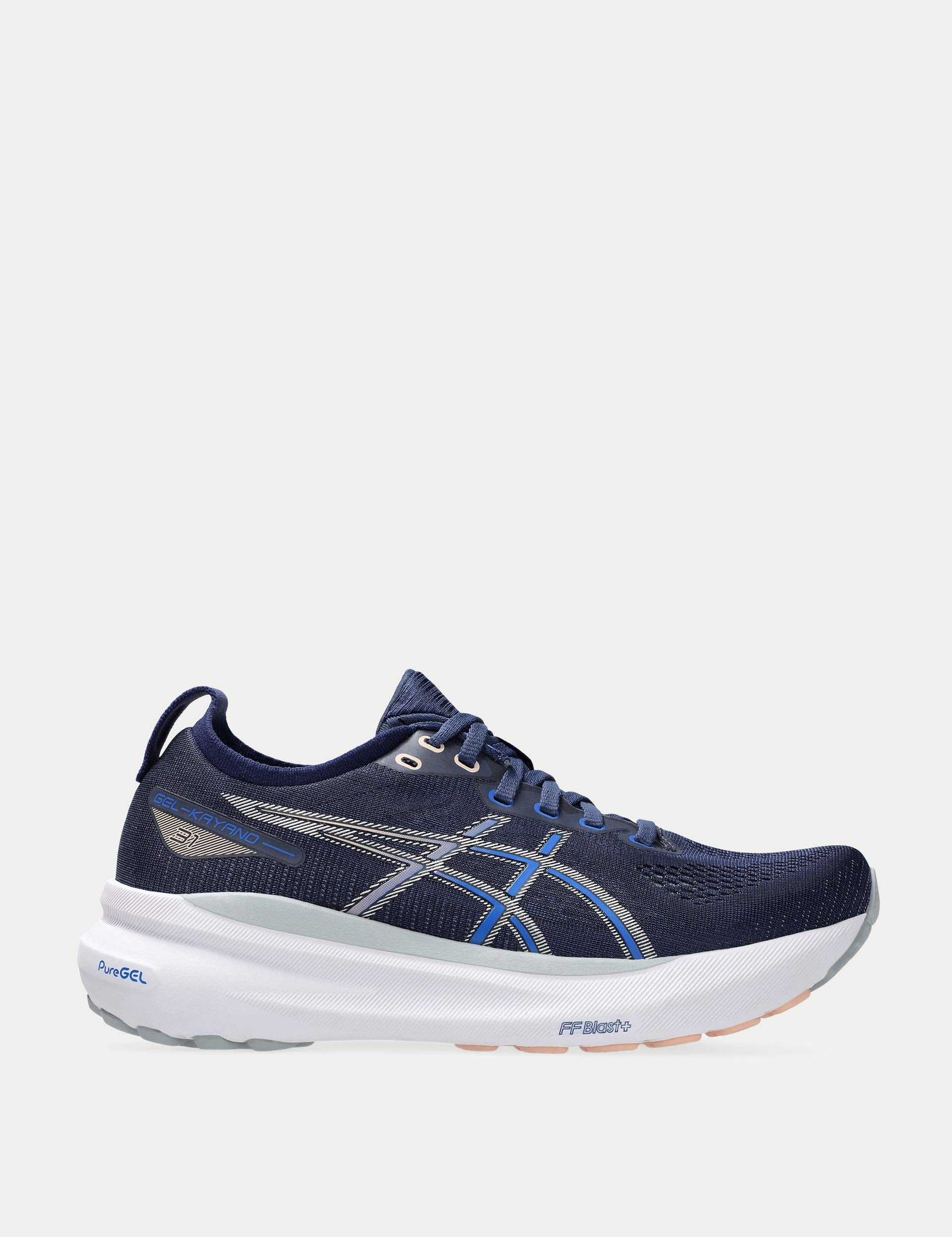 ASICS Gel Kayano 31 Running Shoes for Men - Indigo Blue/Pure Silver - Stability & Cushioning for Long Distance Running, Jogging, and Workouts