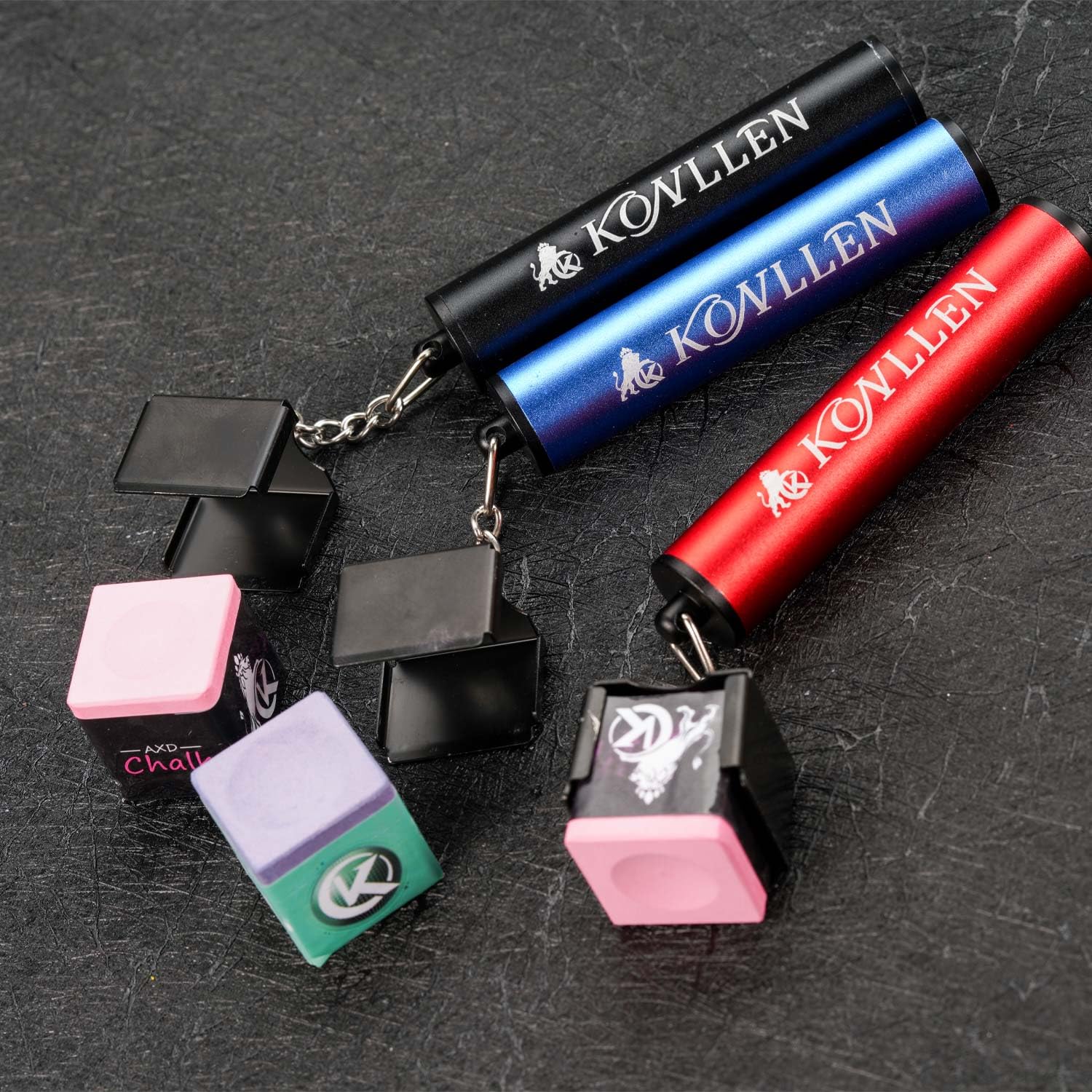 KONLLEN 4-in-1 Billiard Chalk Holder - Portable Pool & Snooker Accessory with Non-Slip Cue Tip Pricker & Tool - Perfect for Professional Players & Home Game Rooms
