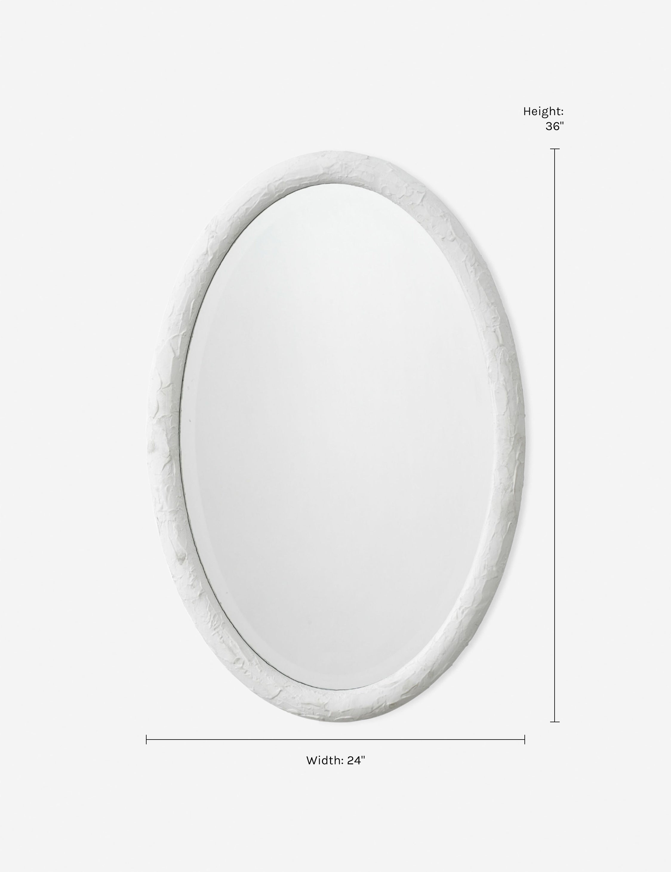 Demna Oval Mirror - Modern Wall Decor for Living Room, Bedroom & Bathroom | Stylish Home Accent for Interior Design & Selfie Backdrop