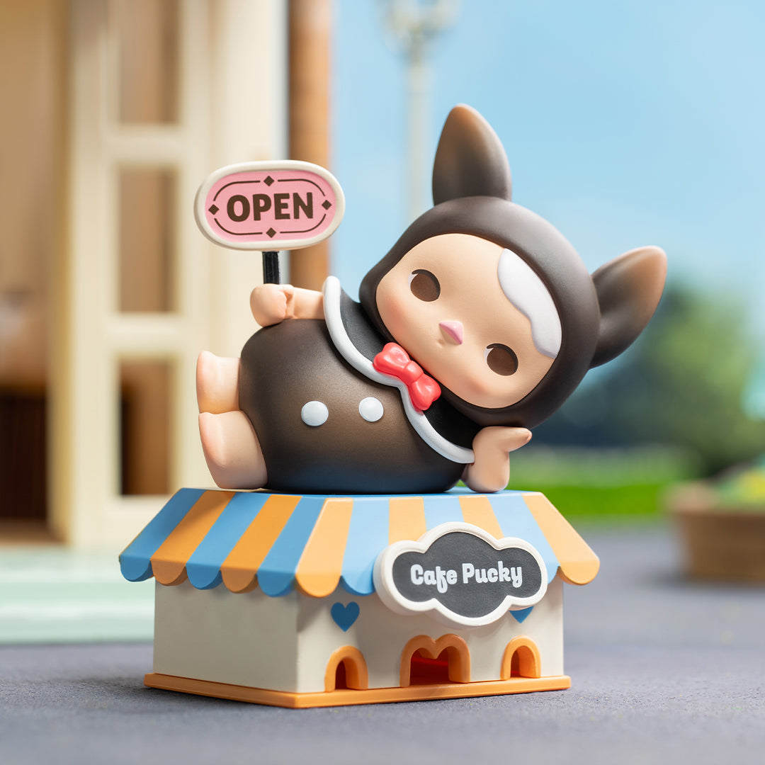 POP MART Pucky Rabbit Cafe Series Blind Box Toy Collectible - Cute Animal Figures for Home Decor, Office Display & Gift Giving