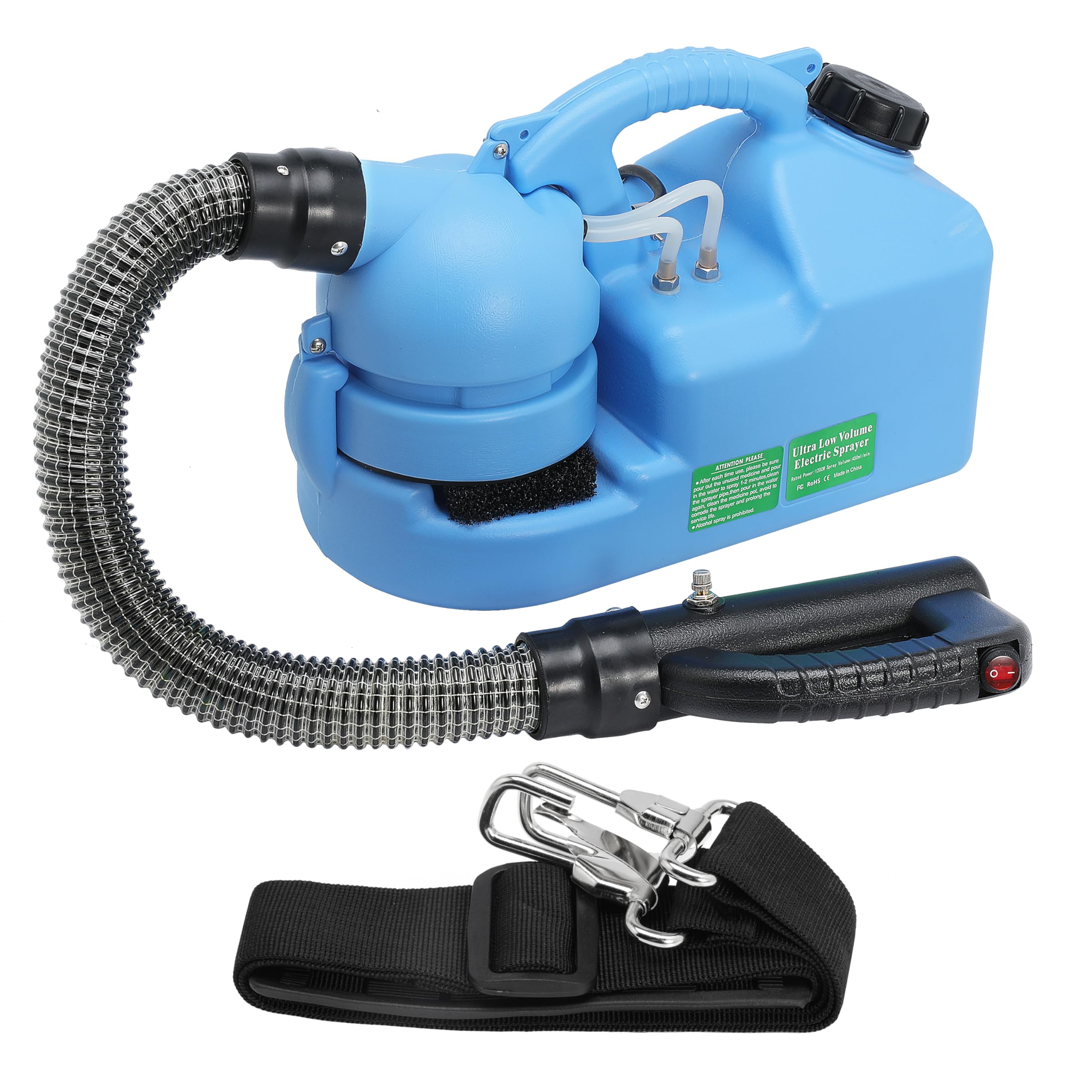 7L (1.85 Gallon) Electric ULV Fogger Machine - Portable Ultra-Low Volume Atomizer Sprayer for Disinfection, Pest Control & Sanitization - Indoor/Outdoor Use in Homes, Schools, Hospitals & Public Spaces