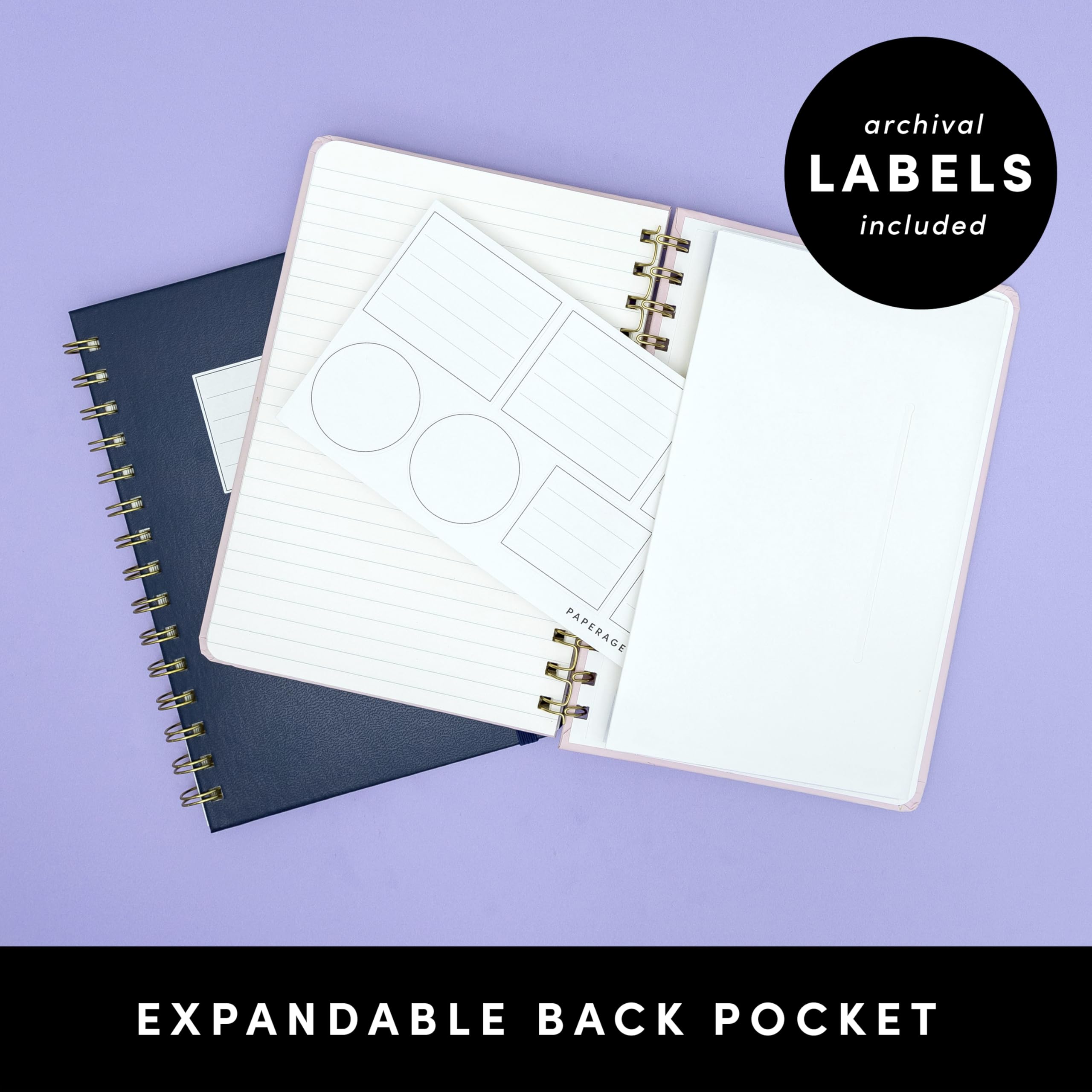 PAPERAGE Lined Spiral Notebook Journal - 160 Pages, 5.5