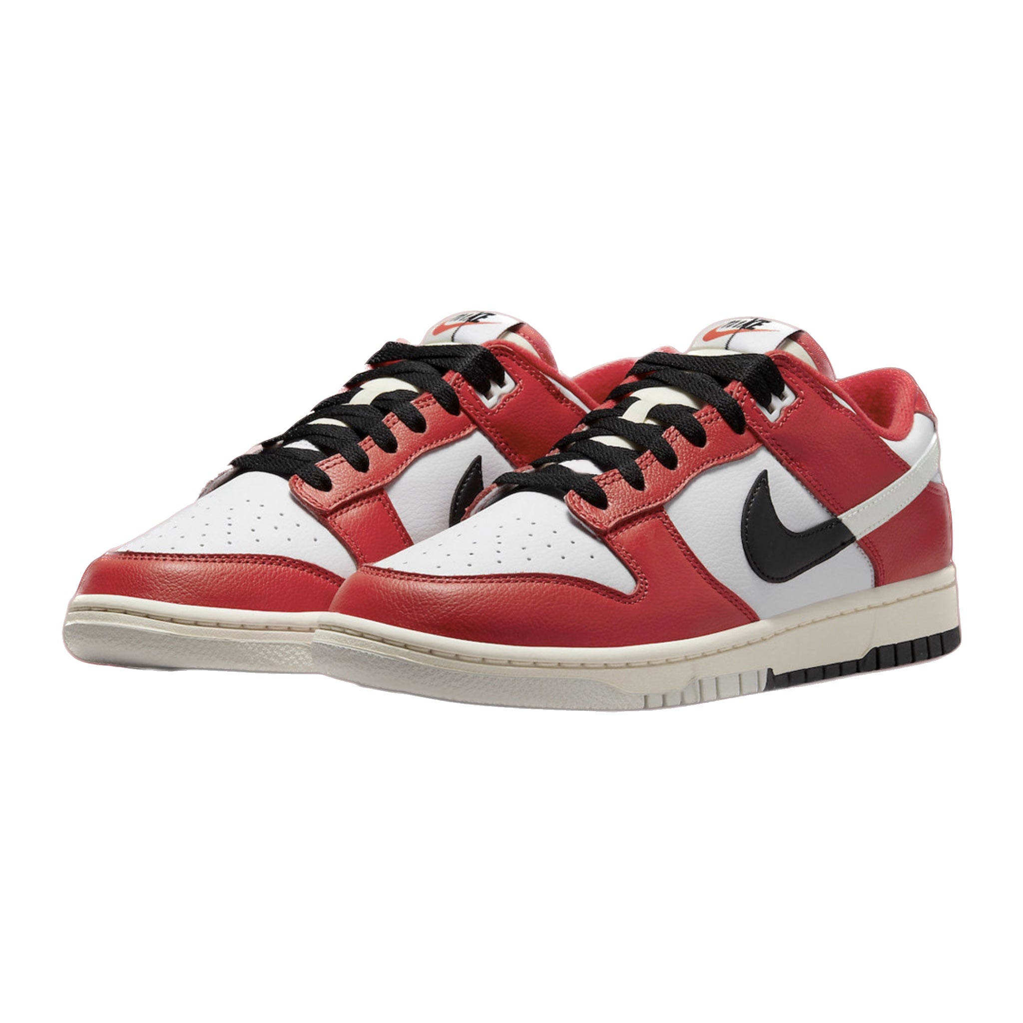 Nike Dunk Low Chicago Split Sneakers - University Red, Black, Light Silver & White - Perfect for Casual Wear, Street Style & Sneaker Collectors