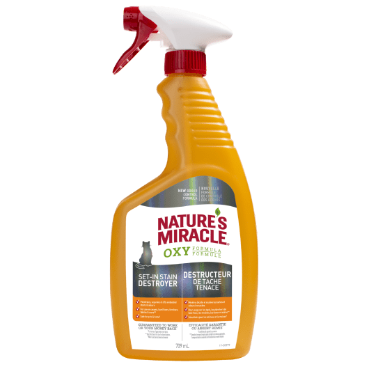 Nature's Miracle Oxy Formula Cat Stain & Odor Remover - Powerful Pet Urine Eliminator for Carpets, Floors & Furniture | Best for Cat Accidents & Litter Box Areas
