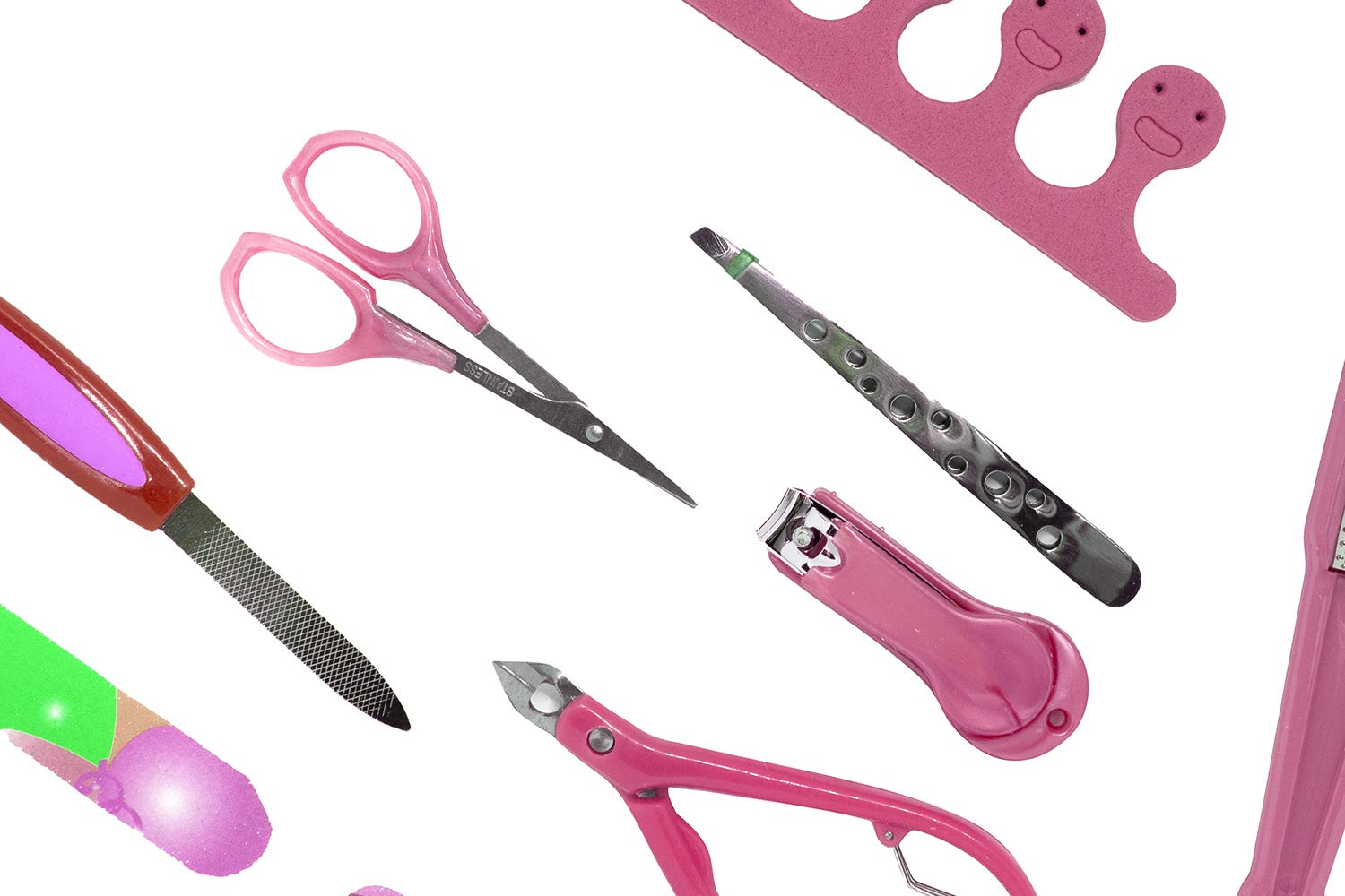 Ekan Professional Manicure Pedicure Kit for Salon & Home Use - Nail Care Tools for Women & Girls (Random Color) | Perfect for DIY Nail Art, Spa Treatments & Gift Giving