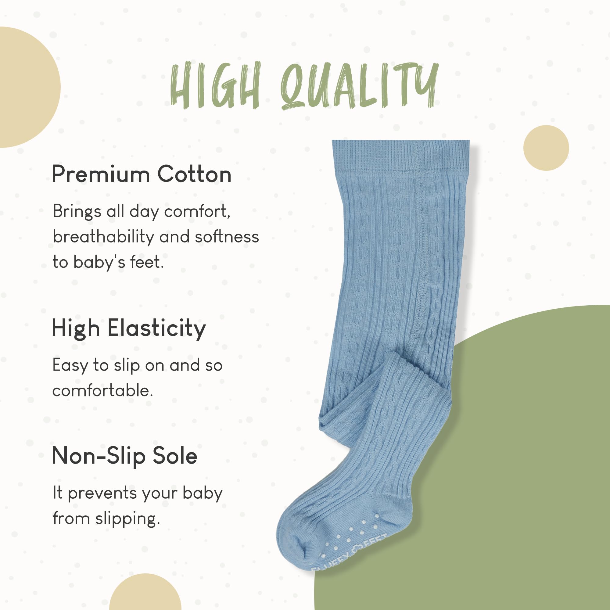 **Unisex Baby Tights - 3 Pack Soft Cotton Thick Leggings with Anti-Slip Sole for Boys & Girls | Seamless & Comfortable for Playtime, Daycare & Winter Wear**