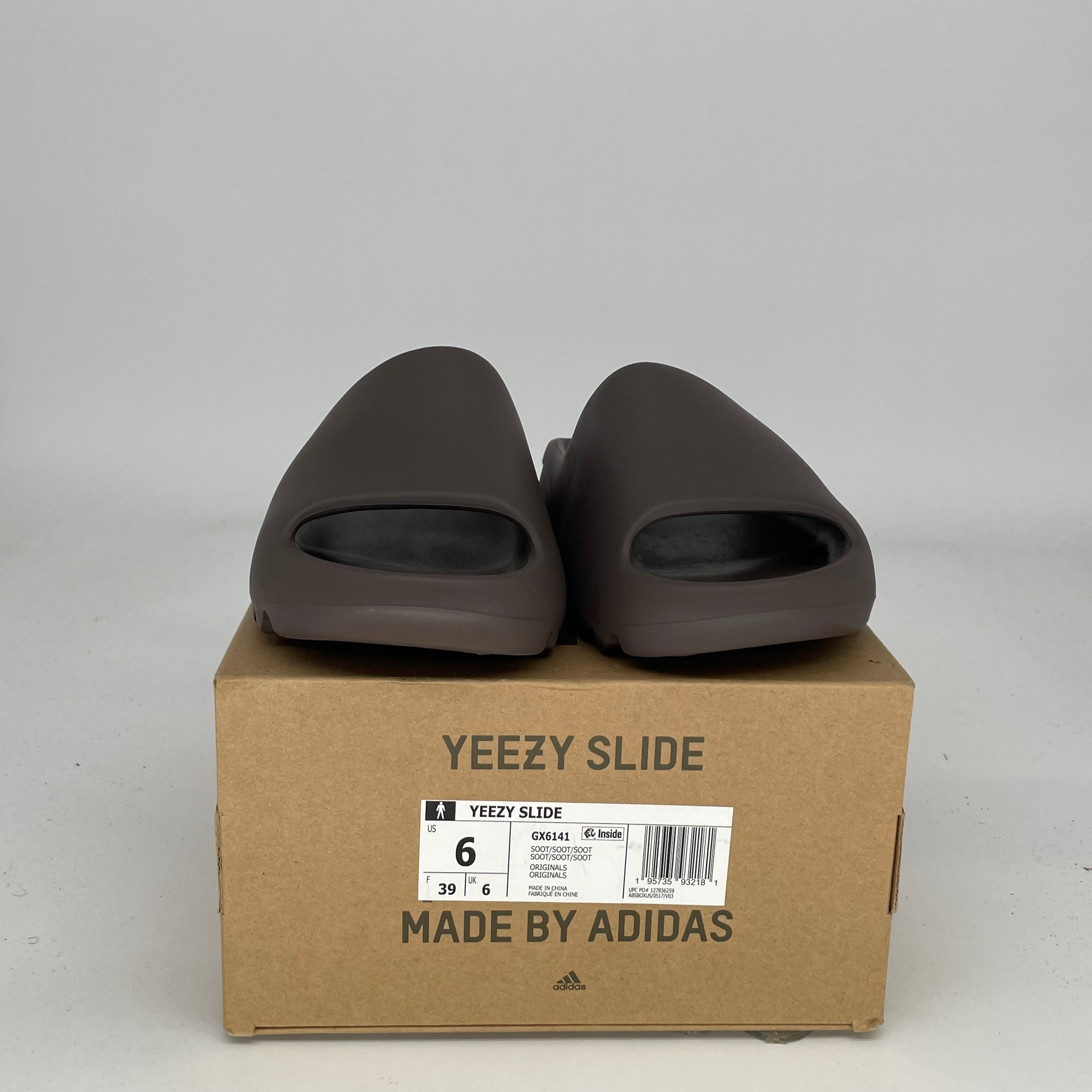 Adidas Yeezy Slide Soot - Size 6 (GX6141) | Comfortable Slides for Men & Women | Perfect for Beach, Pool, Gym & Casual Wear