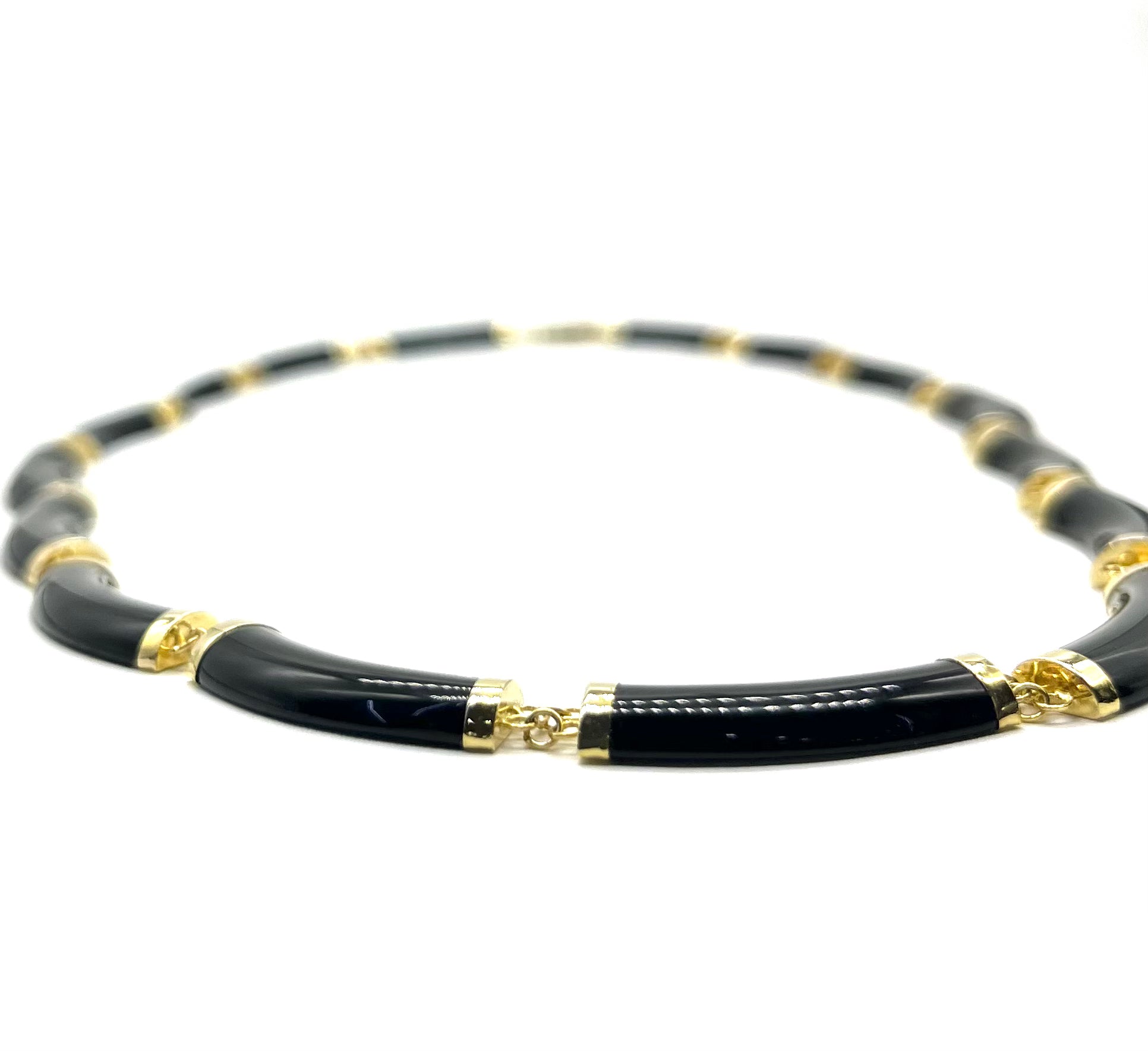 Black Onyx Link Bar Necklace for Women - Elegant Minimalist Jewelry for Everyday Wear, Gifts & Special Occasions