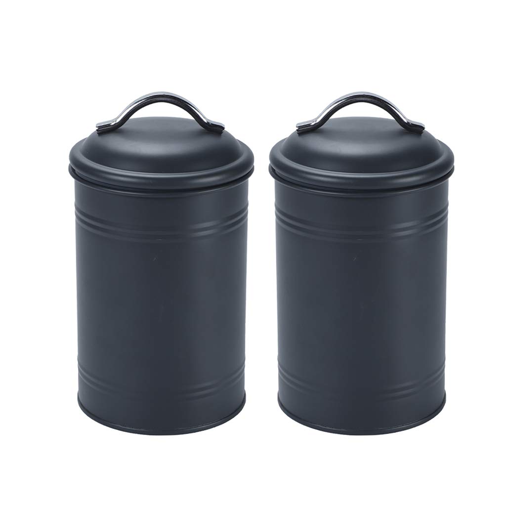 Baoblaze 2-Pack Airtight Food Storage Jars with Bamboo Lids - Modern Kitchen Canisters for Tea, Coffee, Spices, Nuts & Snacks - Perfect for Pantry Organization & Countertop Display