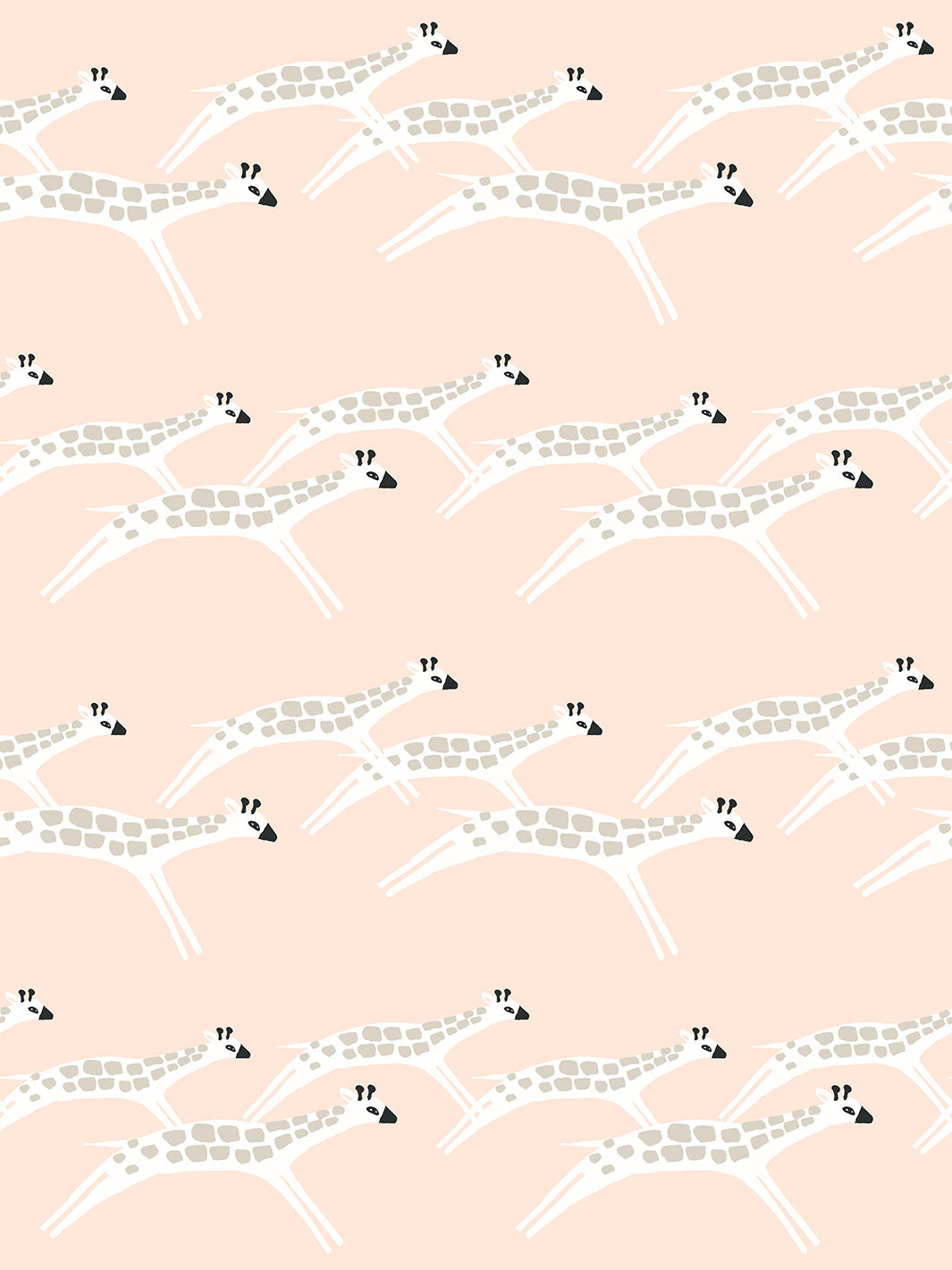 Galloping Giraffes Peel and Stick Wallpaper - Safari Nursery Decor by Tea Collection in Peach | Perfect for Kids' Rooms, Playrooms & Nursery Walls