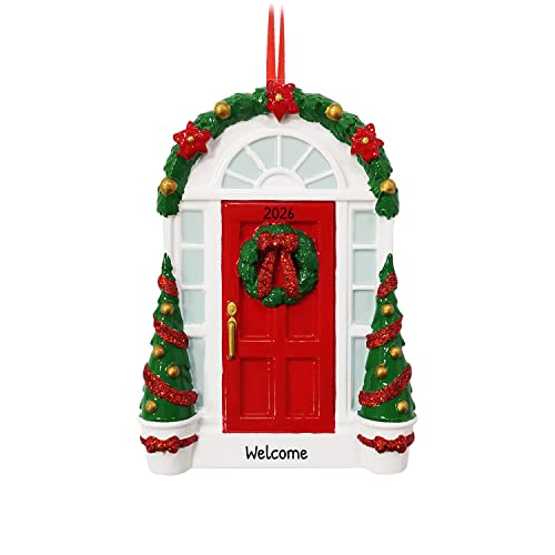 Red Door W/Wreath