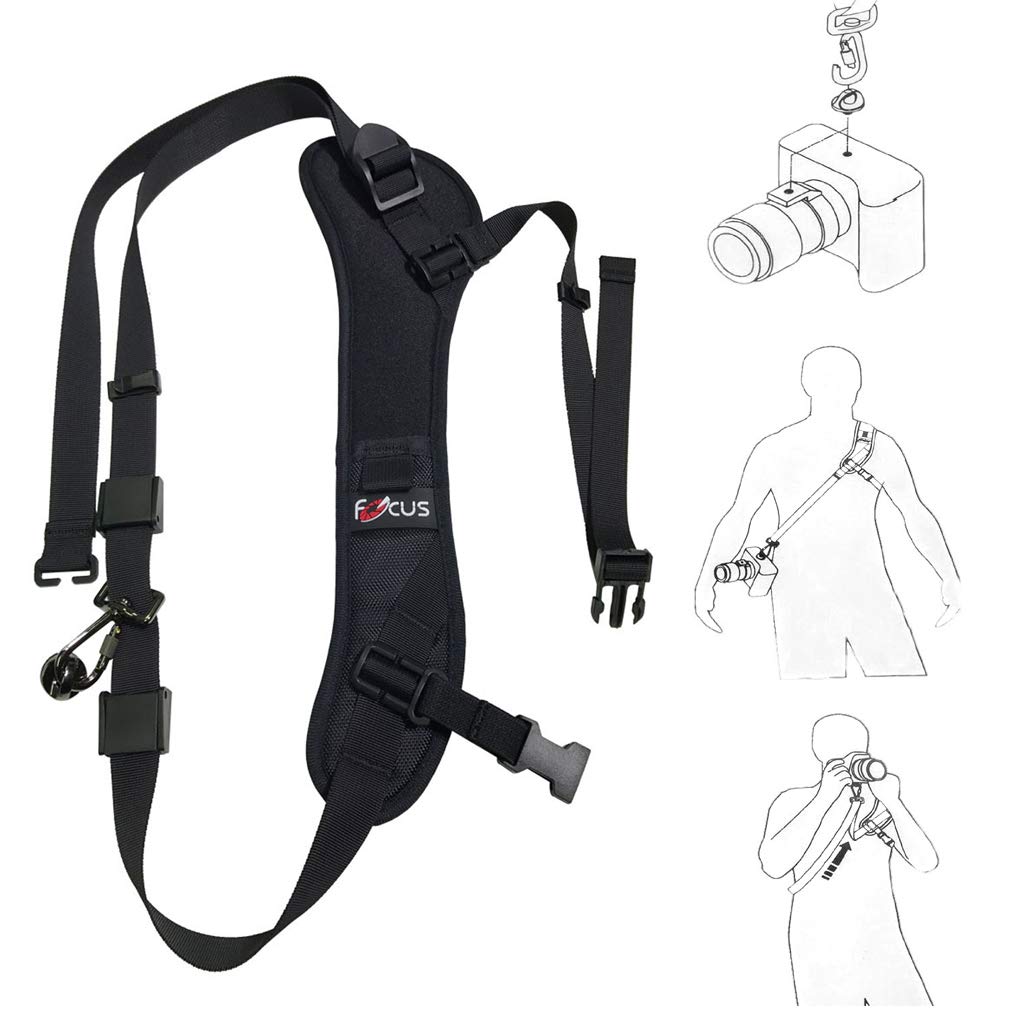 Adjustable Extra Long DSLR Camera Strap - Comfortable Shoulder & Neck Harness for Sony Nikon Canon - Perfect for Travel, Hiking & Photography Sessions