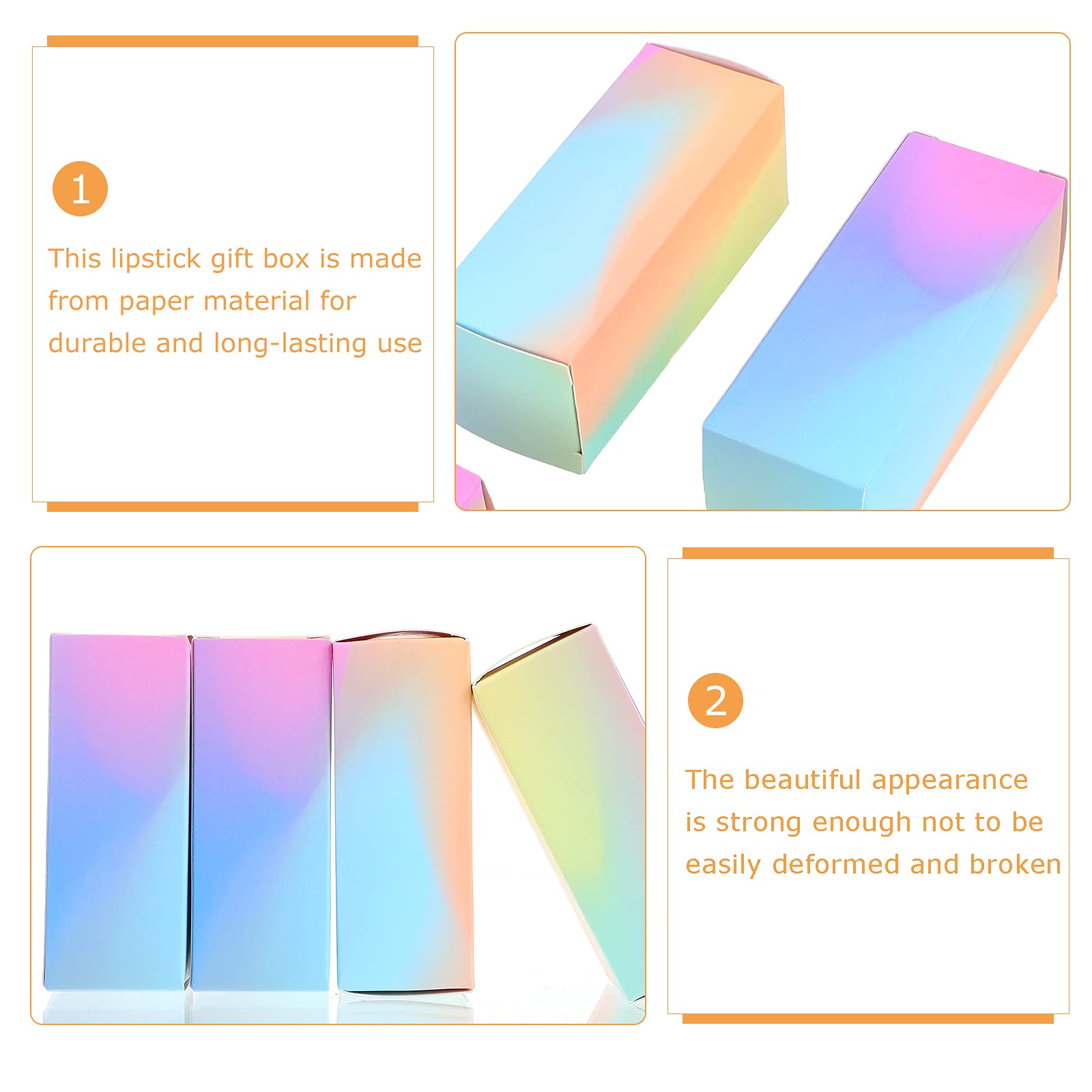 FOMIYES 100pcs Empty Lip Gloss Boxes - DIY Lipstick Packaging Paper Holders for Handmade Cosmetics, Beauty Salon & Gift Wrapping Supplies