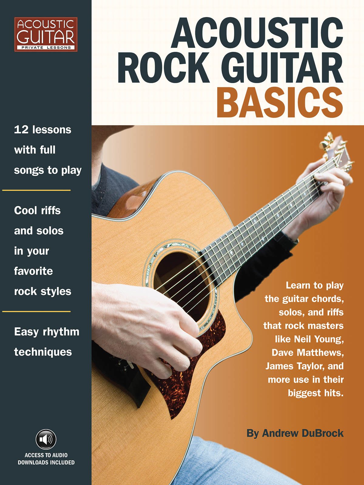 Acoustic Rock Guitar for Beginners - Includes Free Audio Downloads & Private Lessons | Perfect for Home Practice, Live Performances & Music Classes