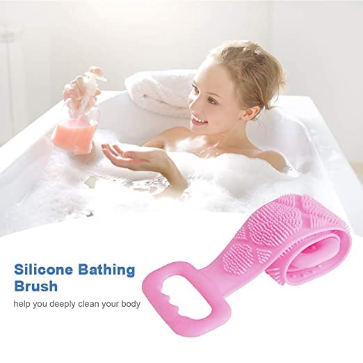 Premium Bath Brush with Long Handle - Exfoliating Back Scrubber for Dead Skin Removal - Body Wash Brush for Men, Women & Kids - Perfect for Shower, Spa & Home Bathing (Multicolor)