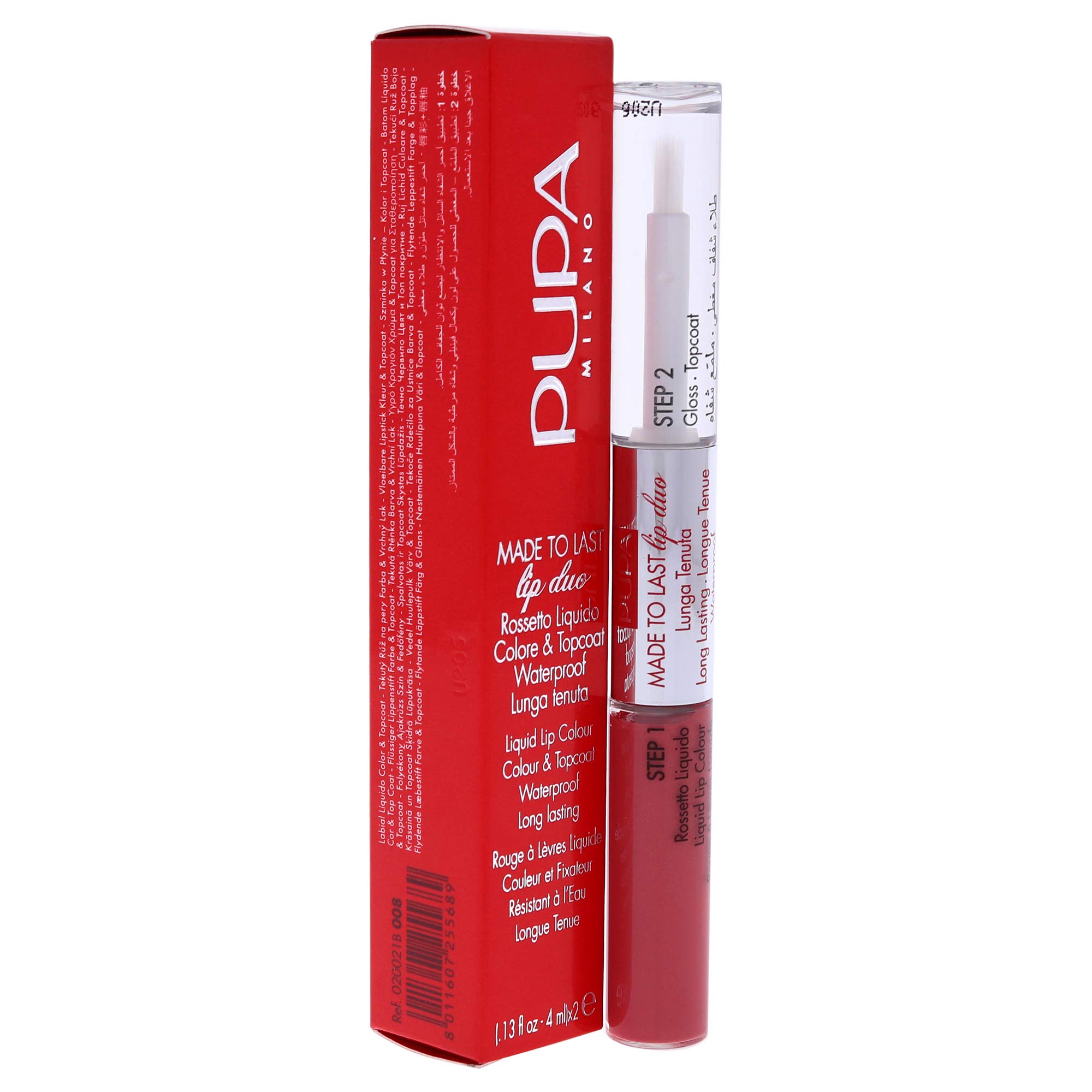 Pupa Milano Made To Last Lip Duo - 008 Miami Pink Long-Lasting Lipstick for Women (0.13 oz) | Perfect for Everyday Wear, Date Night & Special Occasions