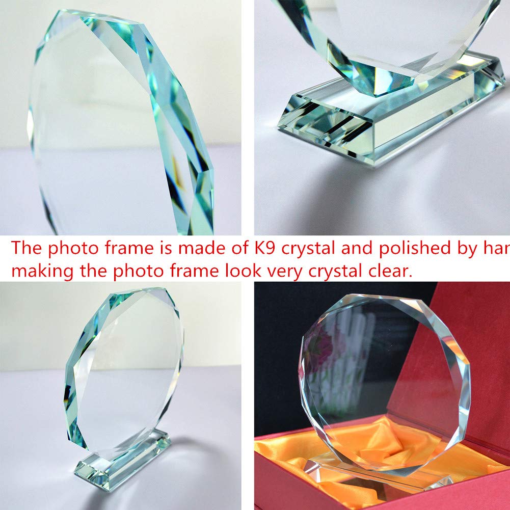 Personalized Crystal Glass Photo Frame - Custom Engraved Desktop Decor for Birthdays, Weddings, Anniversaries | Unique Gift for Wife, Husband, Couples, Girlfriend, Friends & Kids | Perfect for Home, Office & Special Occasions
