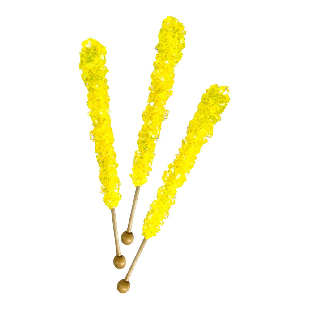 Espeez Old Fashioned Rock Candy Sticks - 18 Count Box | Yellow Hard Candy for Parties, Gifts & Vintage Treats | Perfect for Weddings, Baby Showers & Holiday Celebrations